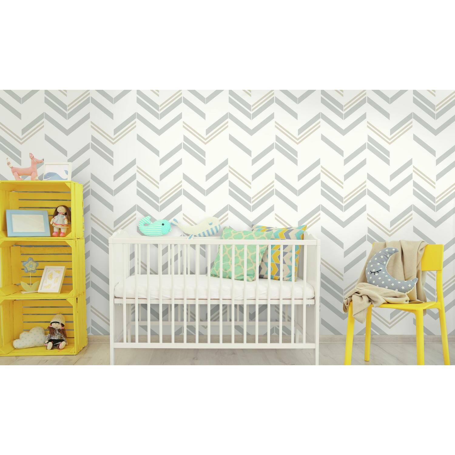 RoomMates Chevron Stripe Peel & Stick Wallpaper