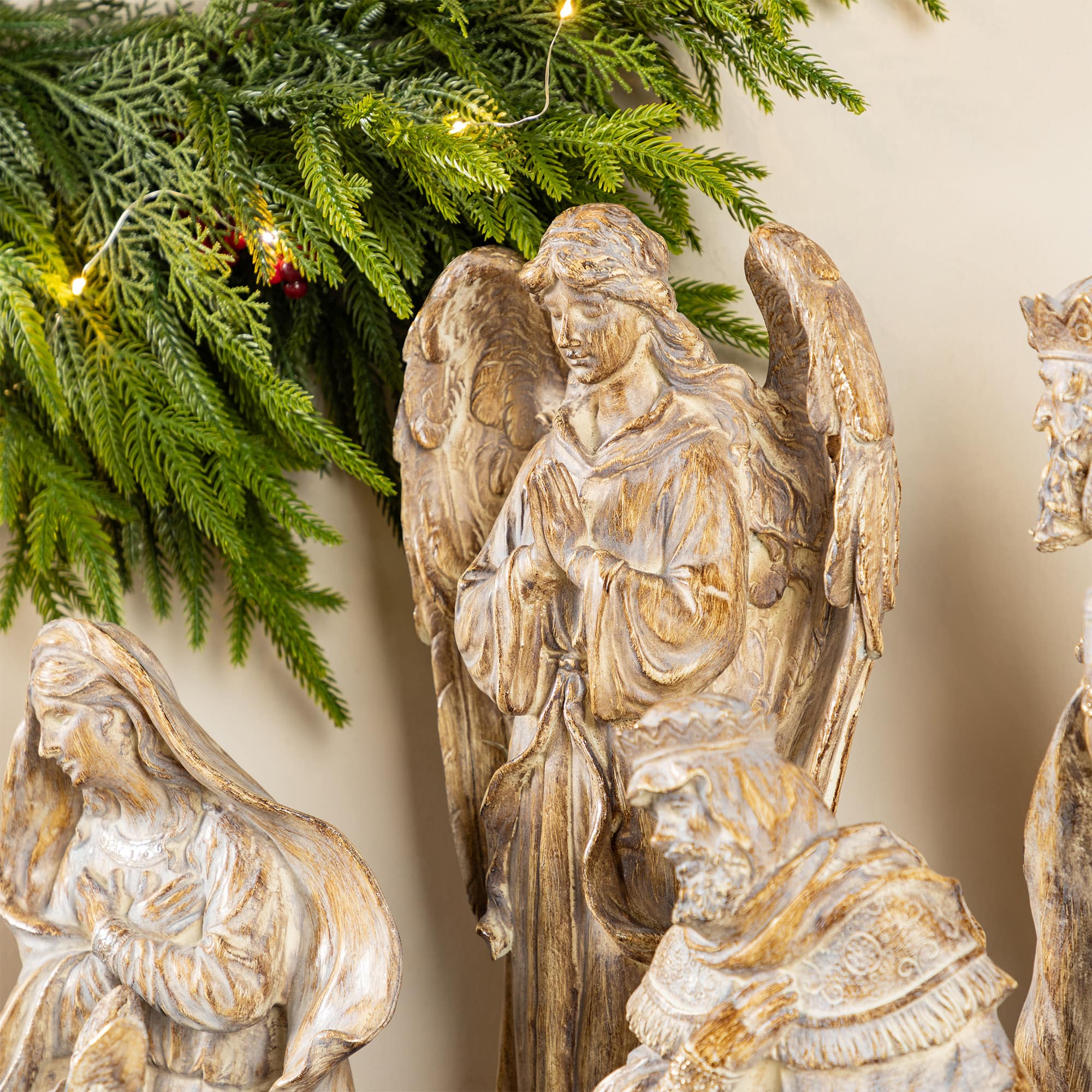 Glitzhome® 10-Piece Bronze Resin Nativity Figurine Set