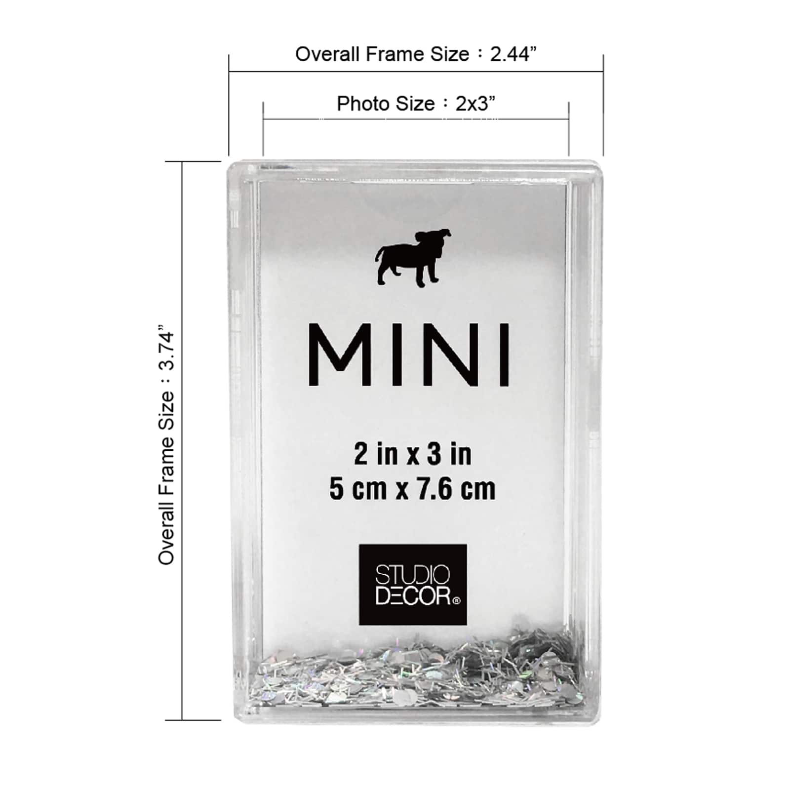 24 Pack: Silver Glitter 2" x 3" Mini Frame by Studio Décor®