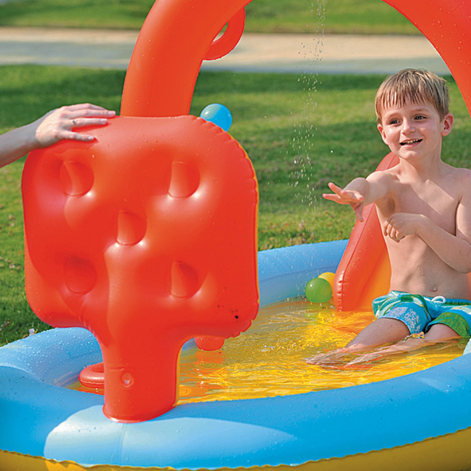 Pool Central&#xAE; 7ft. Inflatable Children&#x27;s Interactive Water Play Center