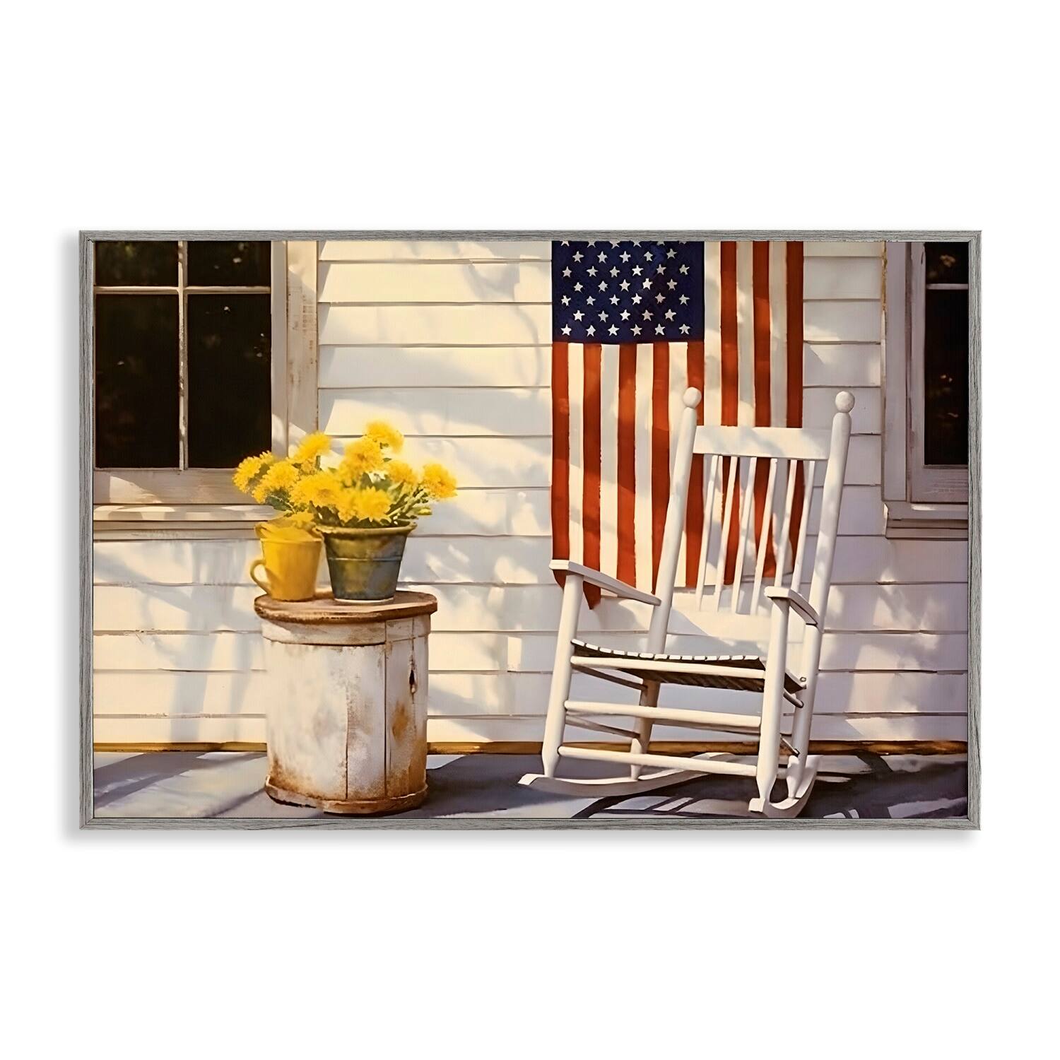 Stupell Industries Americana Deco Scene Framed Giclee Art