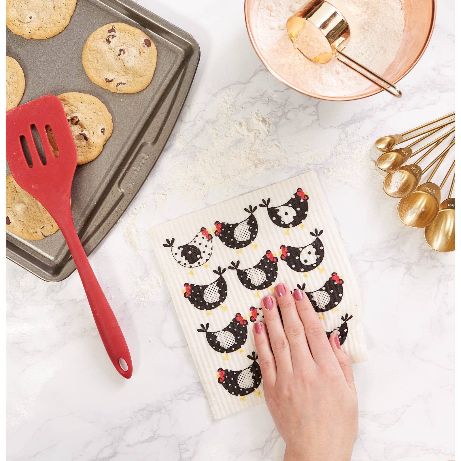 DII® Chickens Swedish Dishcloth, 3ct.