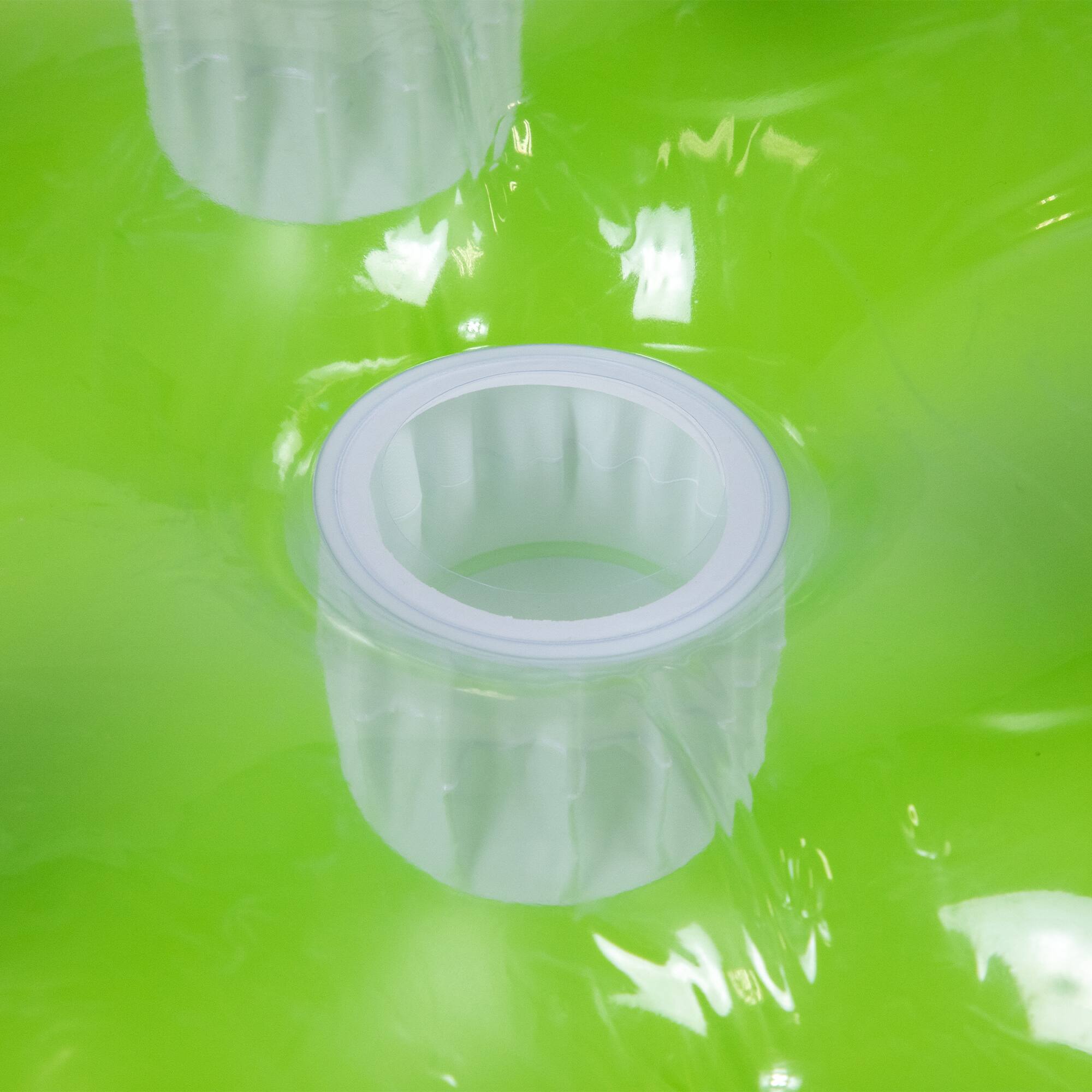 64.75&#x22; Green 15-Pocket Inflatable Swimming Pool Lounge 