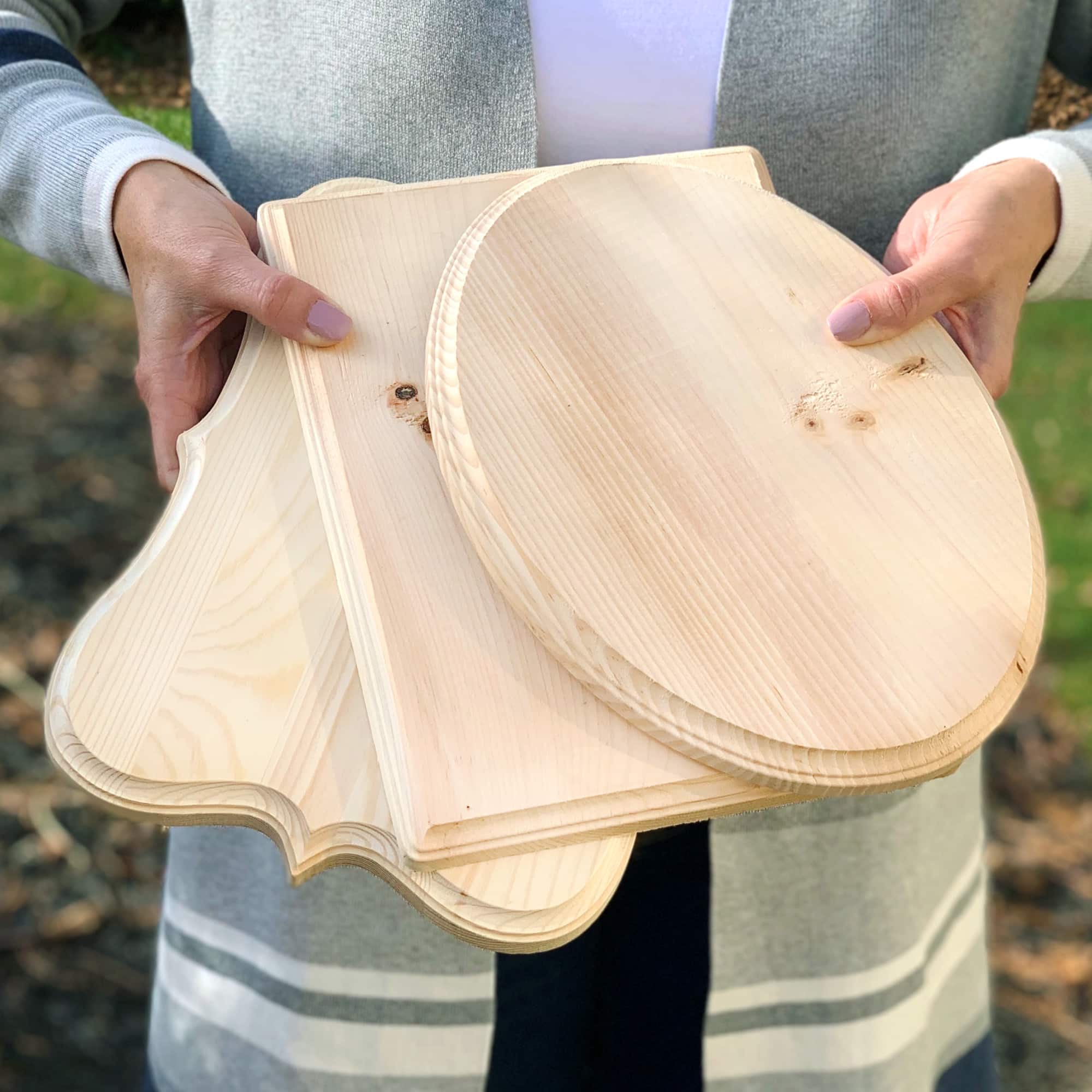 ArtSkills 9" x 12" Assorted Shapes Unfinished Wood Plaque Set