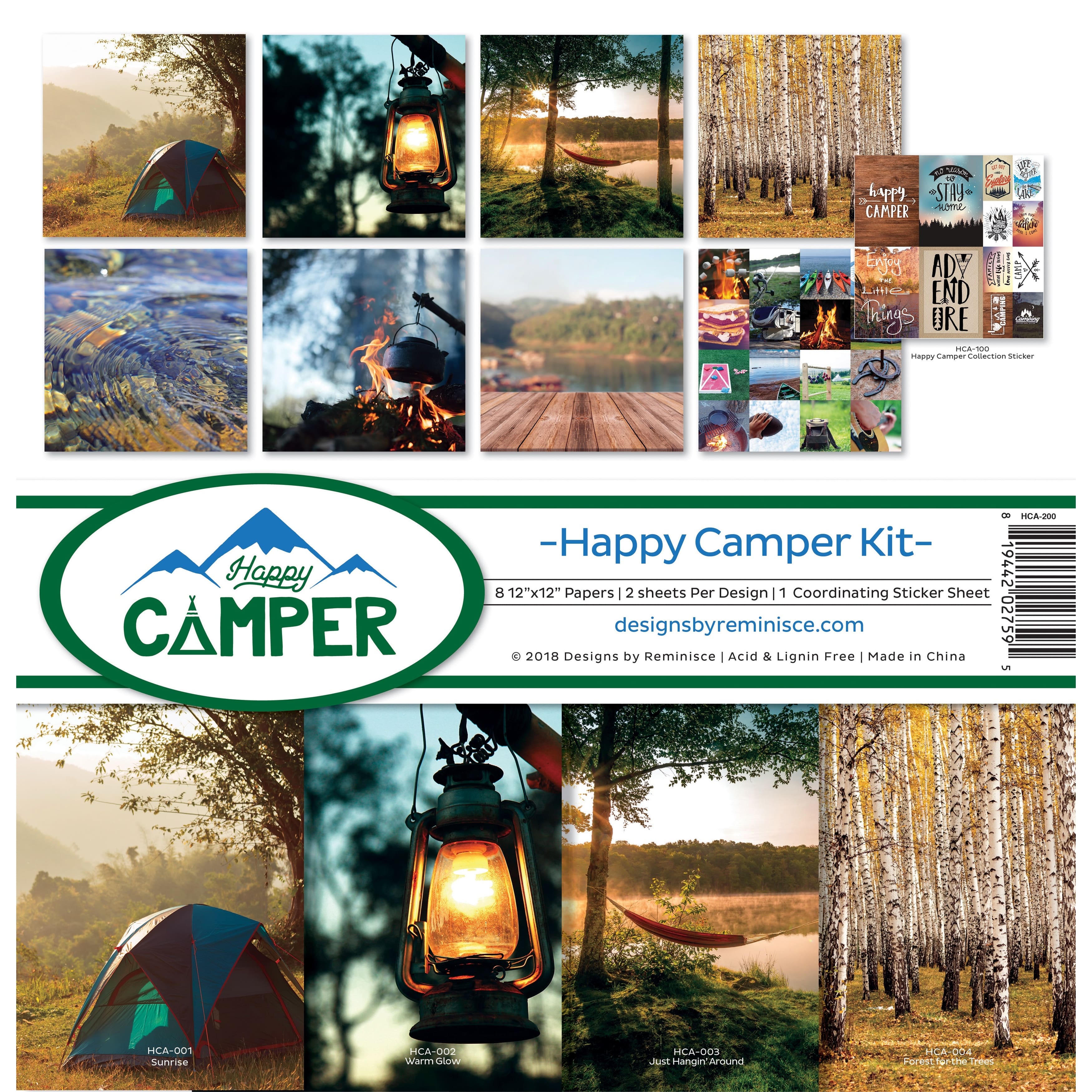 Reminisce Collection Kit 12&#x22;X12&#x22;-Happy Camper