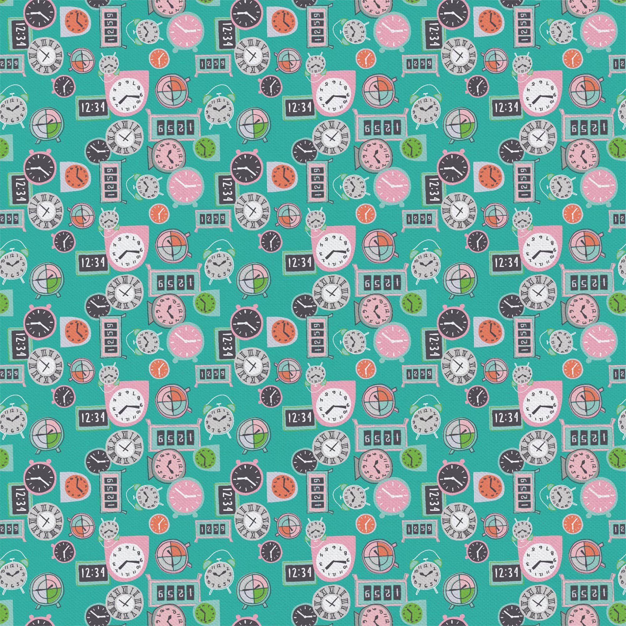 Camelot Fabrics Turquoise Deadlines Cotton Precut Fabric