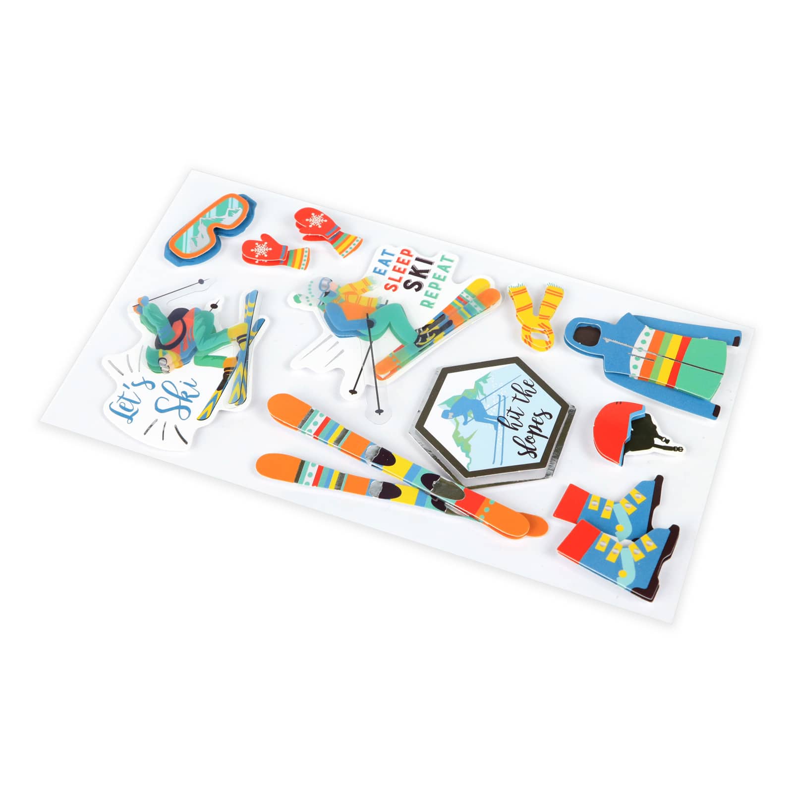 12 Pack: Let's Ski Stickers by Recollections™