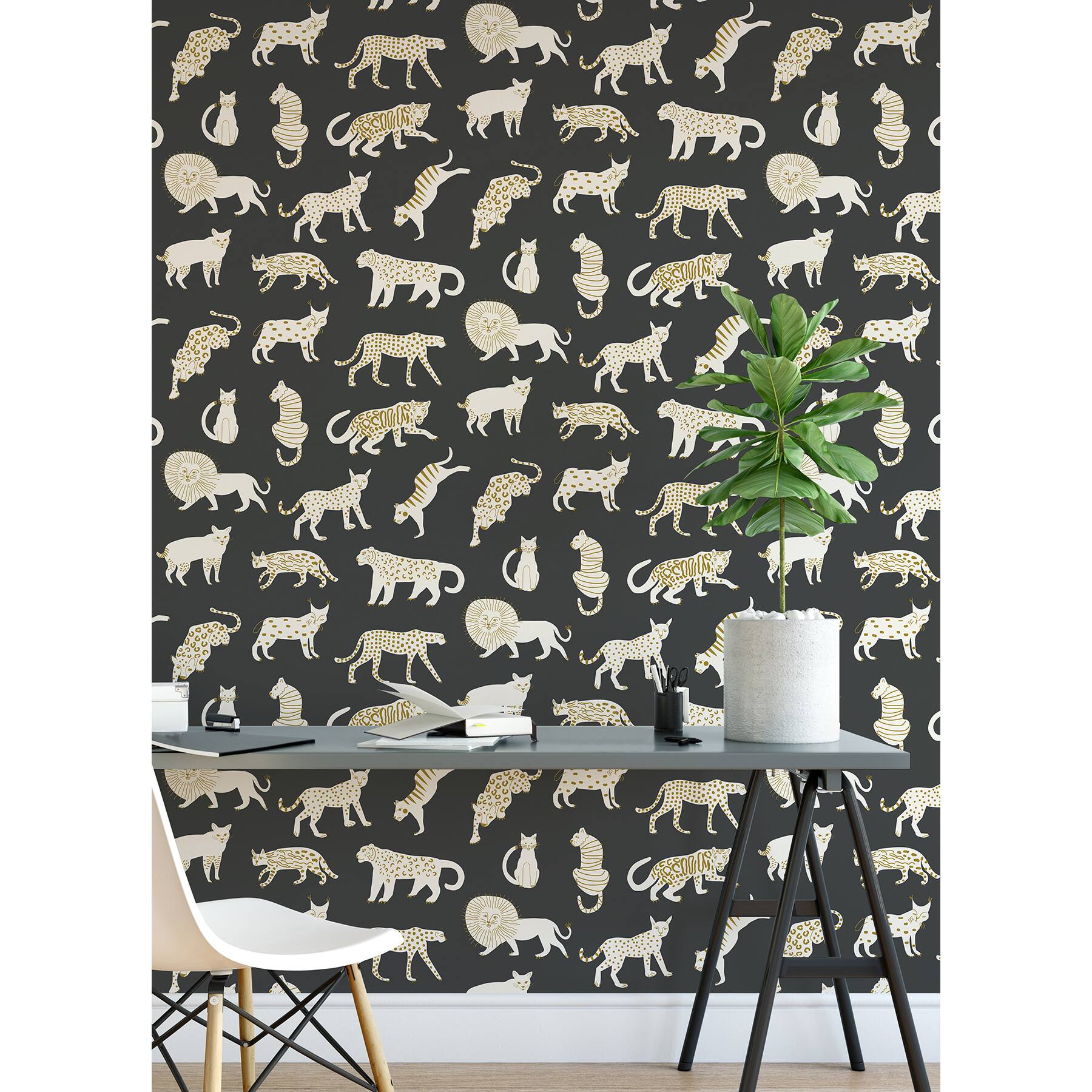NuWallpaper Leah Duncan Kitty Kitty Peel & Stick Wallpaper