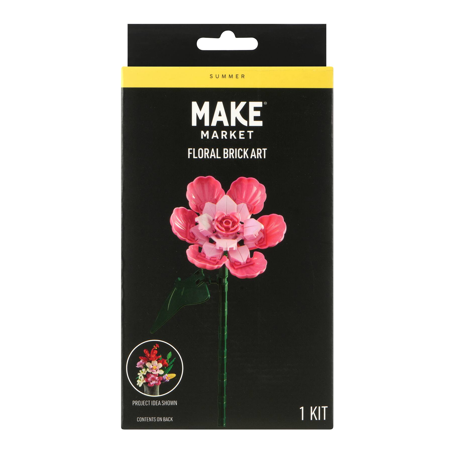 Pink Magnolia Floral Brick Art Kit by Make Market®