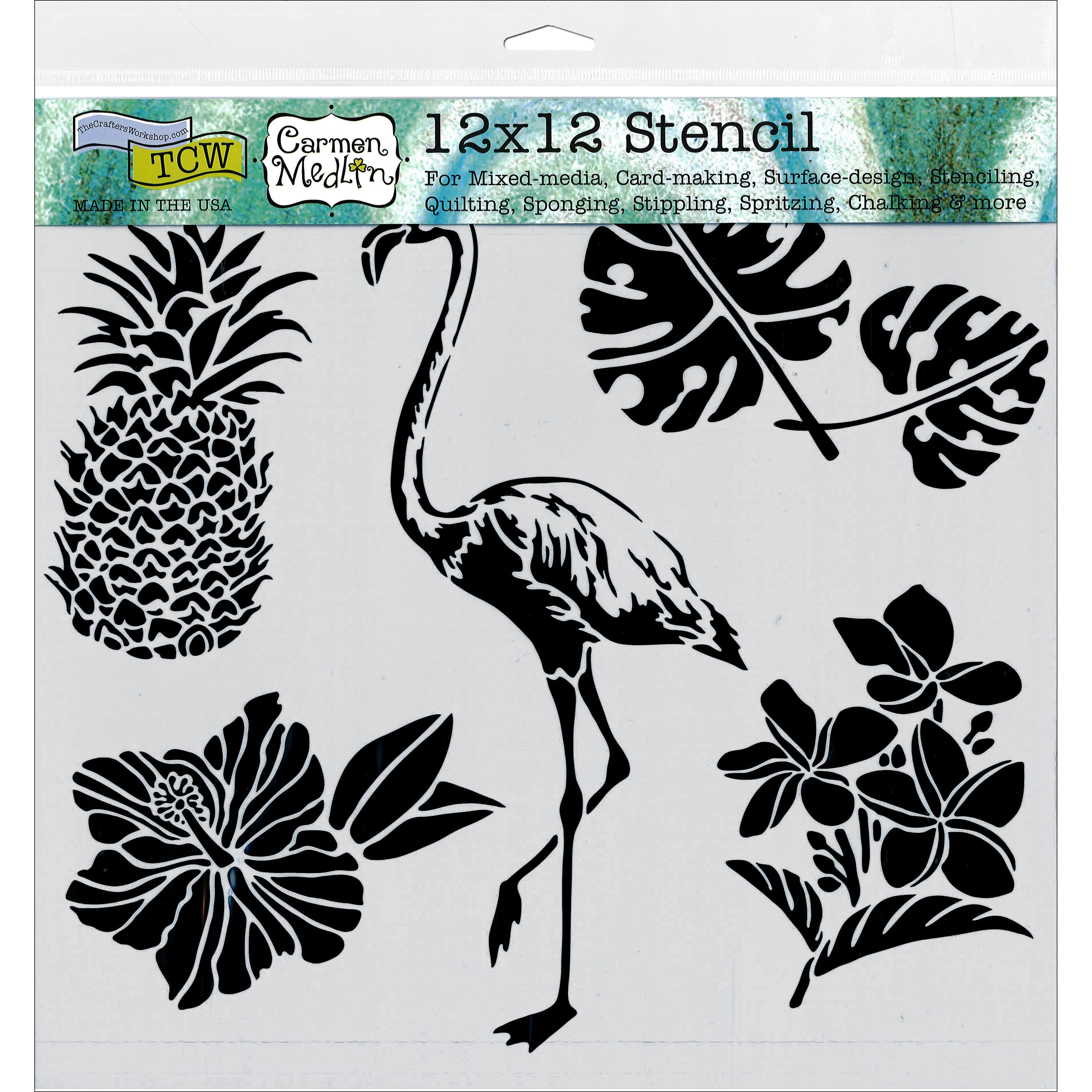 The Crafters Workshop Tropical Element Stencil Michaels