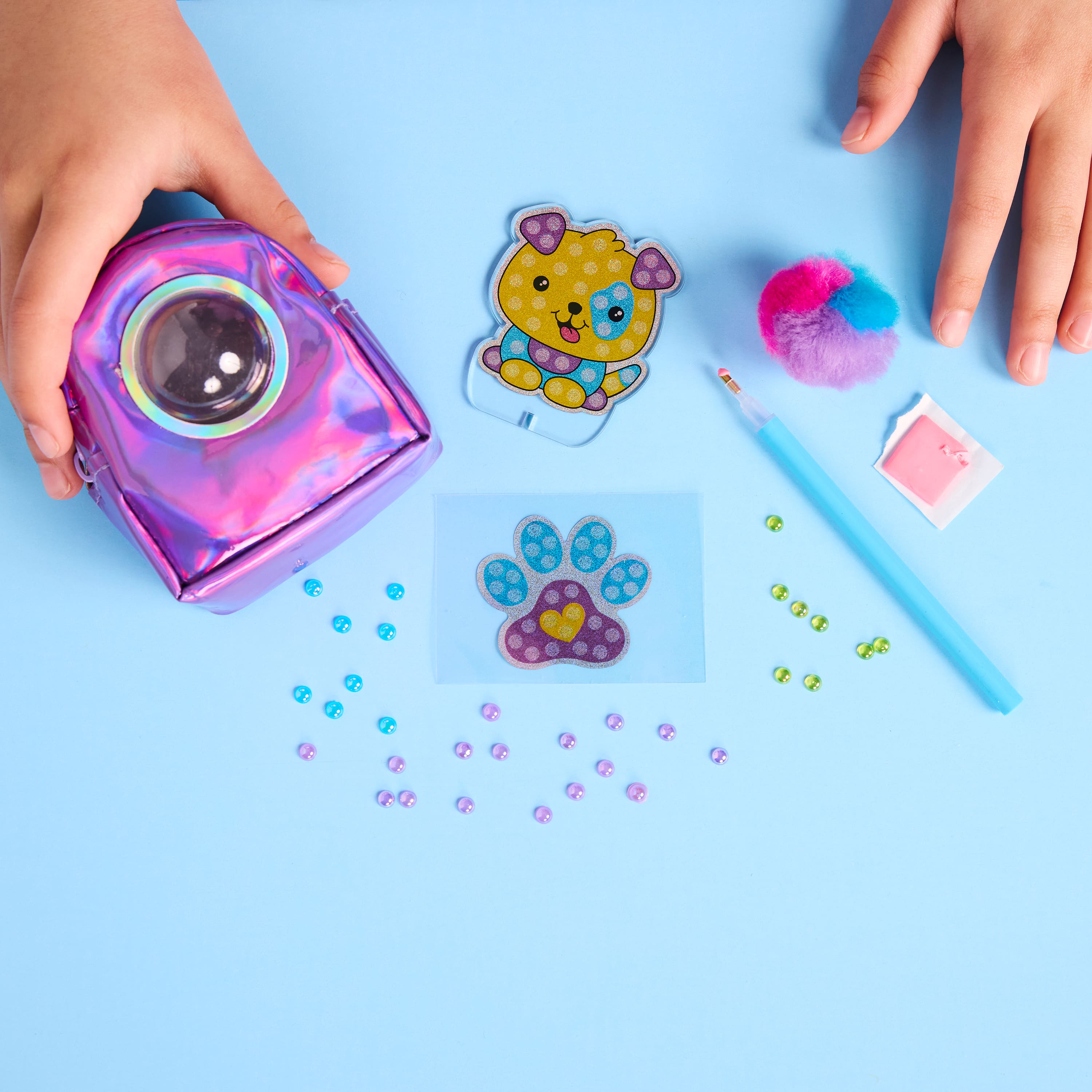 Creativity for Kids® Bubble Gems™ Puppy Dog Backpack Keychain Kit