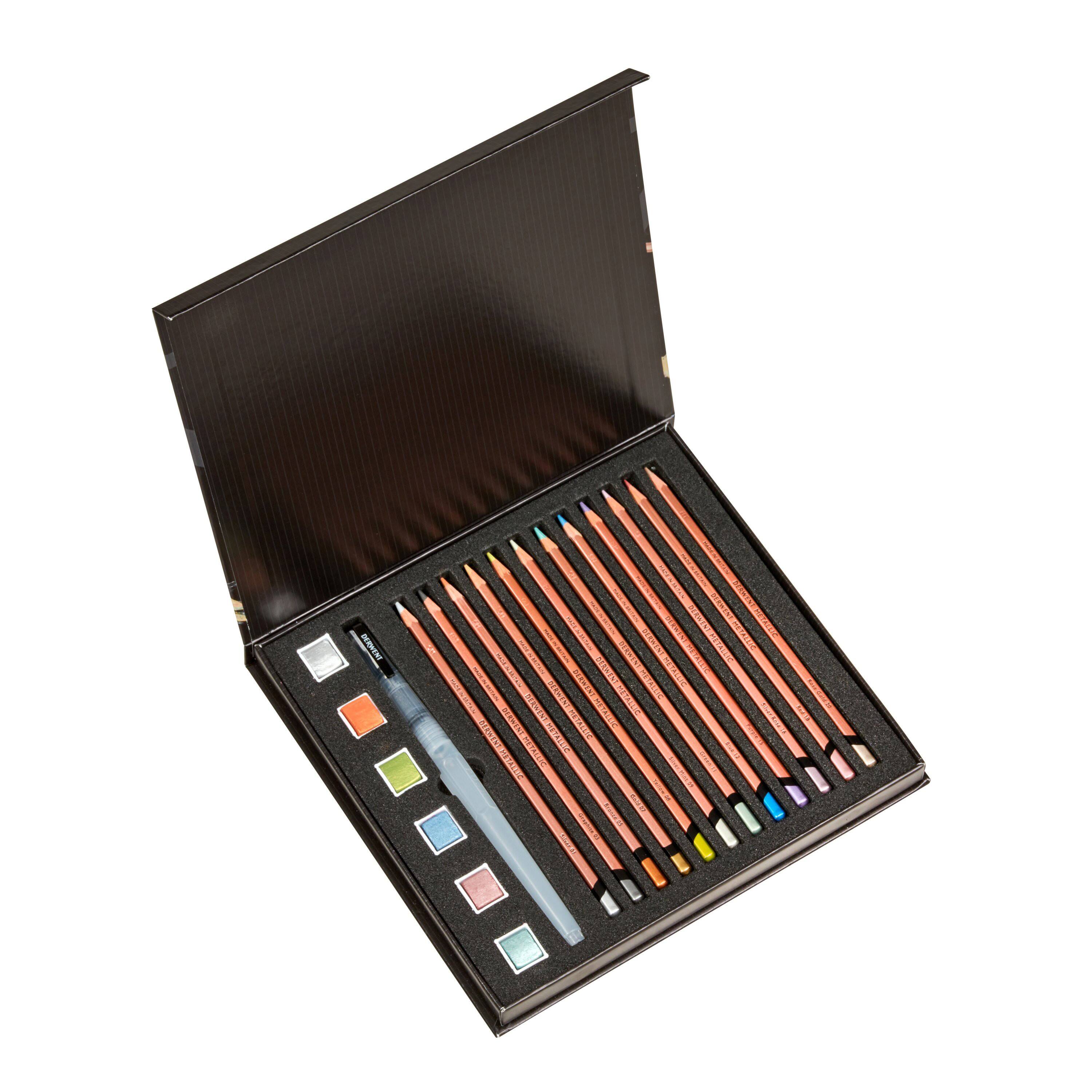 Derwent® 19-Piece Metallic Mixed Media Set