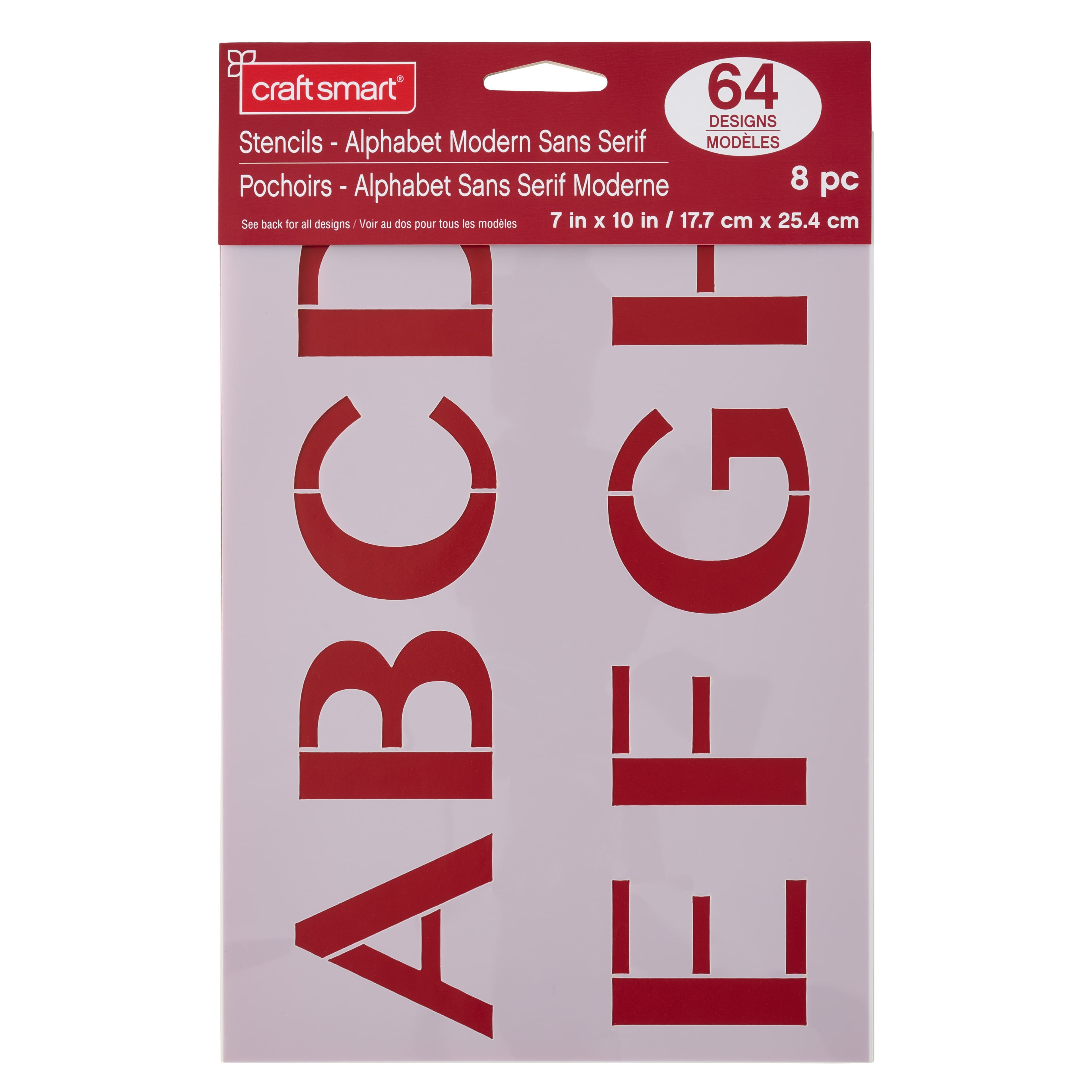 2" Modern Sans Serif Alphabet Stencils by Craft Smart®