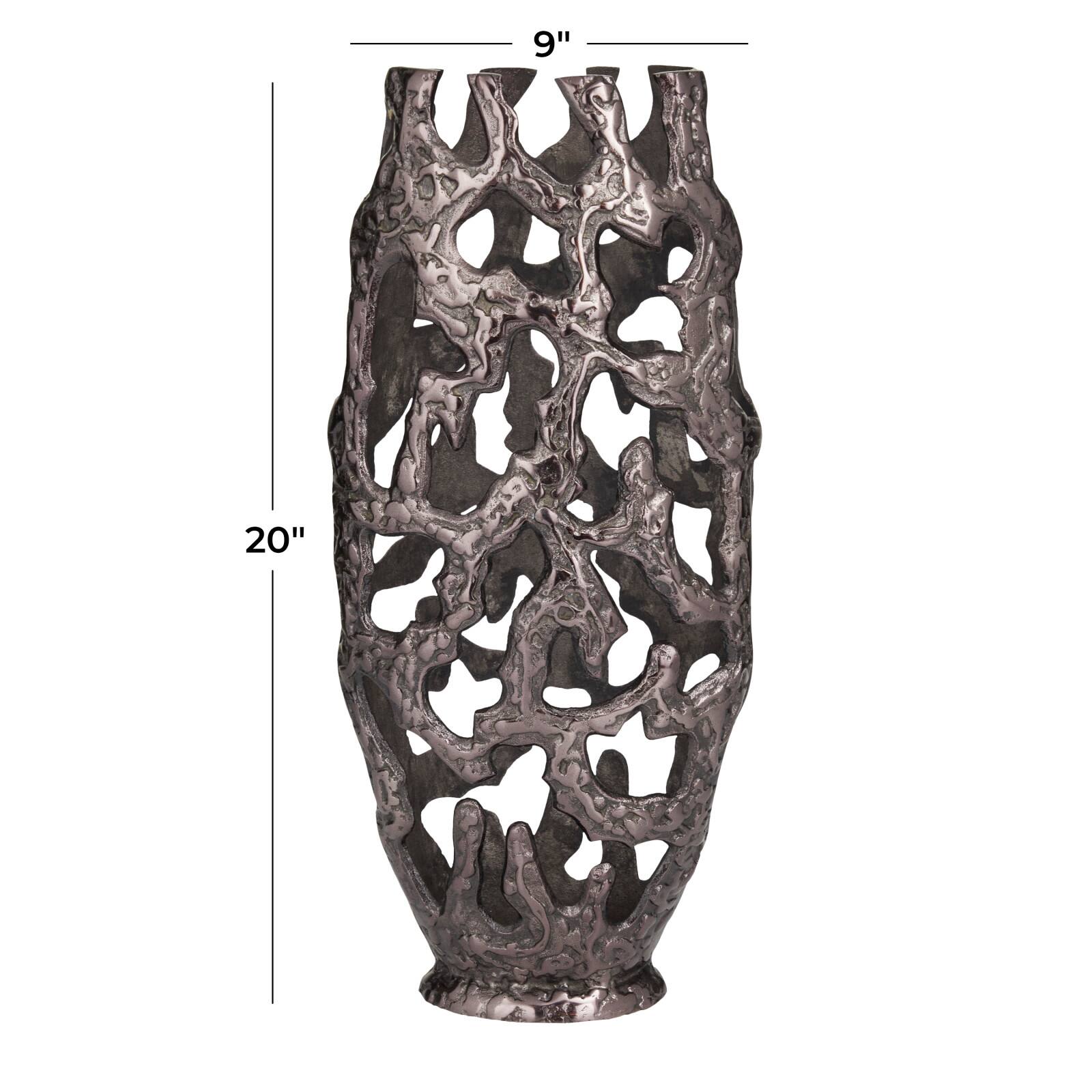20&#x22; Contemporary Aluminum Vase