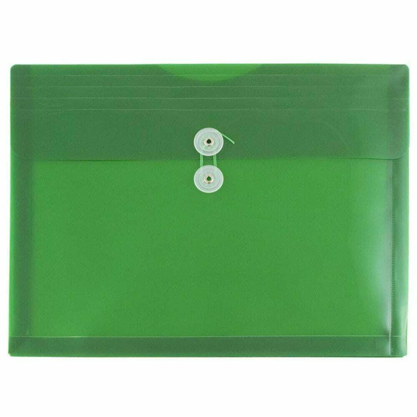 JAM Paper Booklet Plastic Envelopes with Button and String Closure, 108ct.