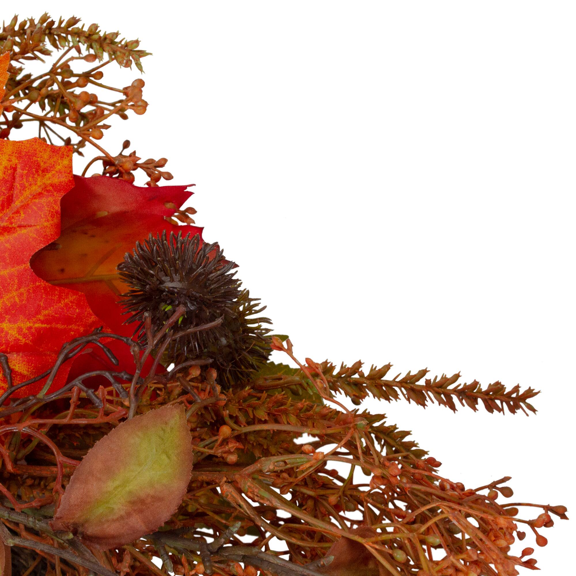 24" Autumn Harvest Maple Leaf with Berries Wreath