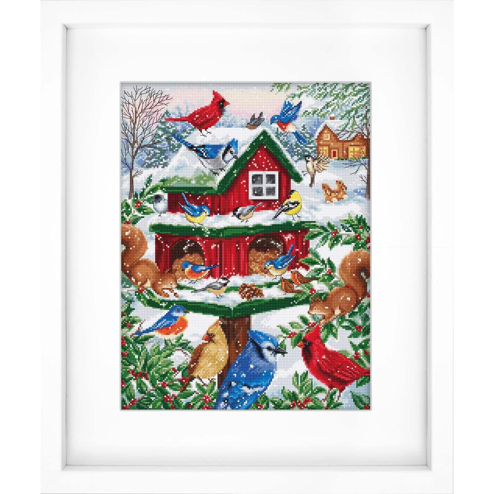 Luca-S Blissful Bird Feeder Counted Cross Stitch Kit