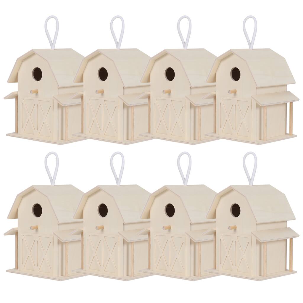 ArtMinds - Confezione Da 12 Casette Per Uccelli In Legno Non Finite - 4,3 Pollici - Per Decorazioni Fai Da Te E Pittura