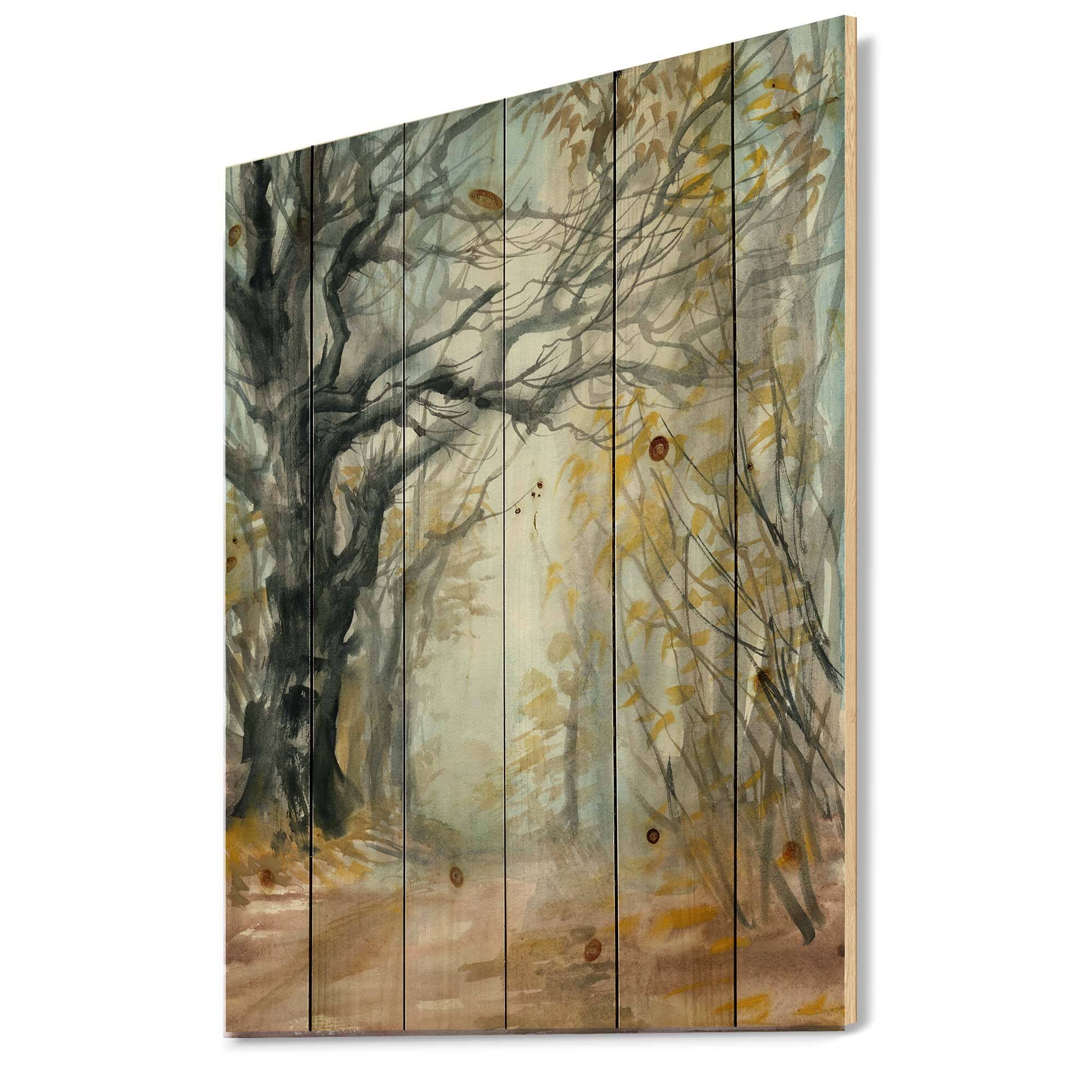 Designart - Autumn Misty Forest