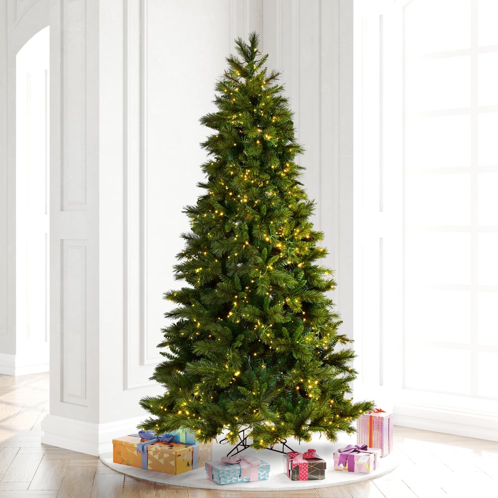 7.5ft. Pre-Lit Brighton Pine Artificial Christmas Tree, LED Color Changing Lights