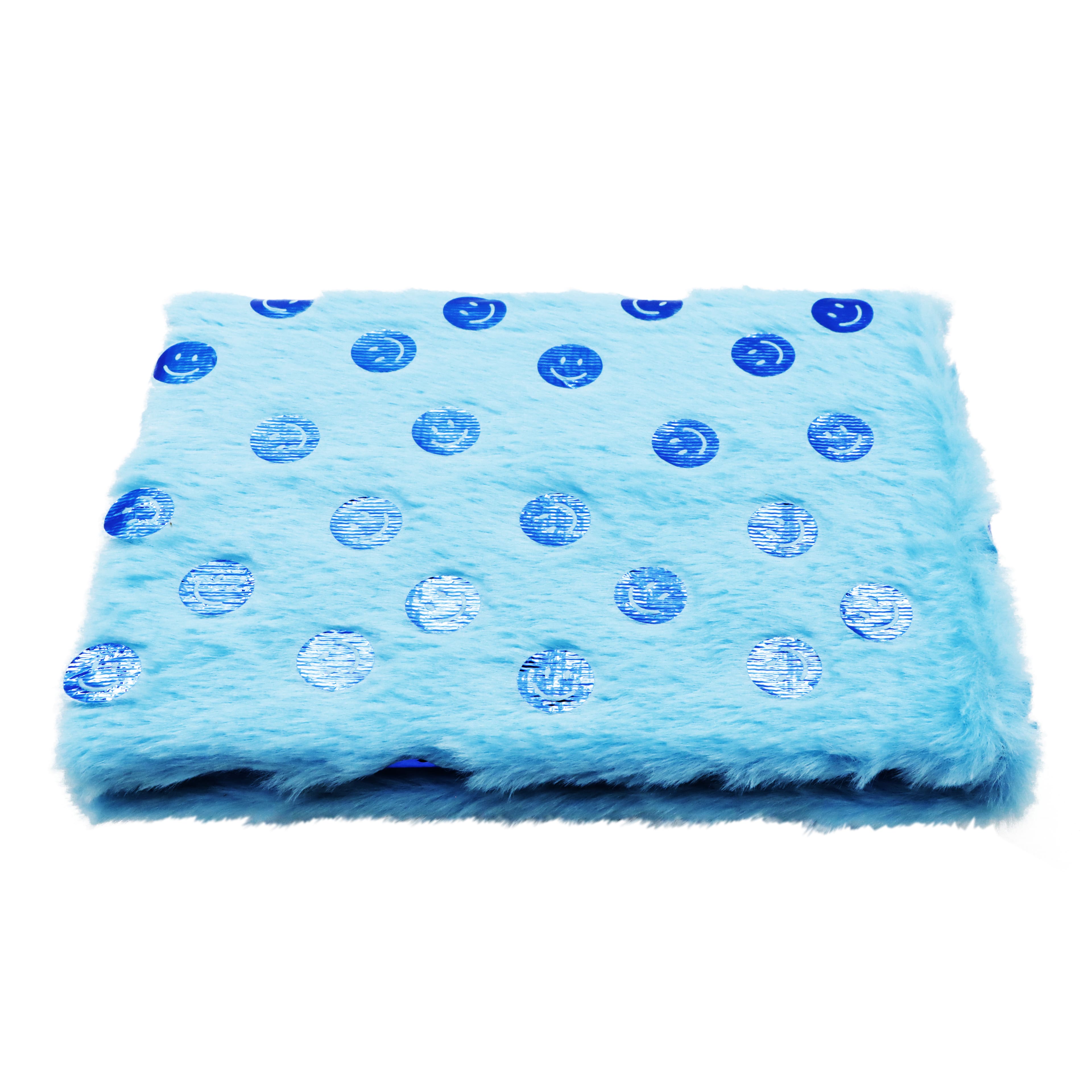 6&#x22; x 8&#x22; Smile Emoji Faux Fur Journal by Creatology&#x2122;