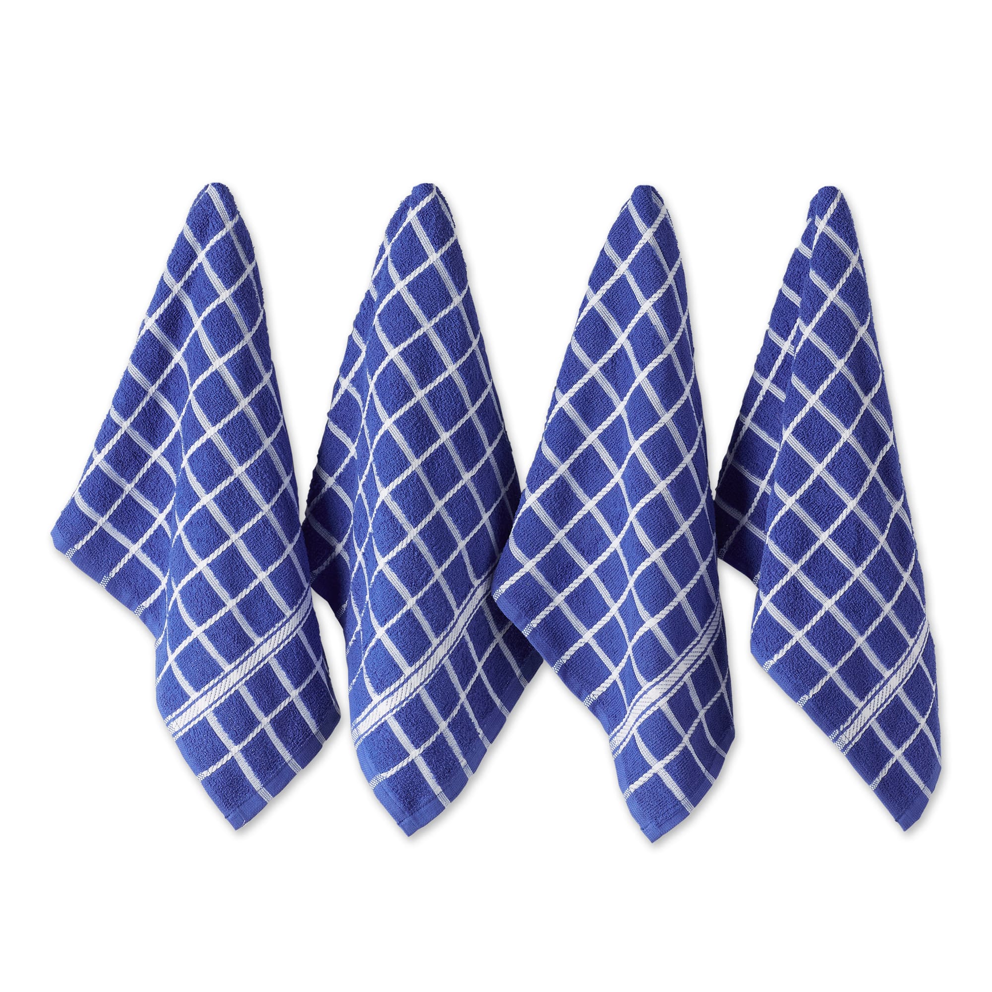 DII® Solid Windowpane Terry Dishtowels, 4ct.