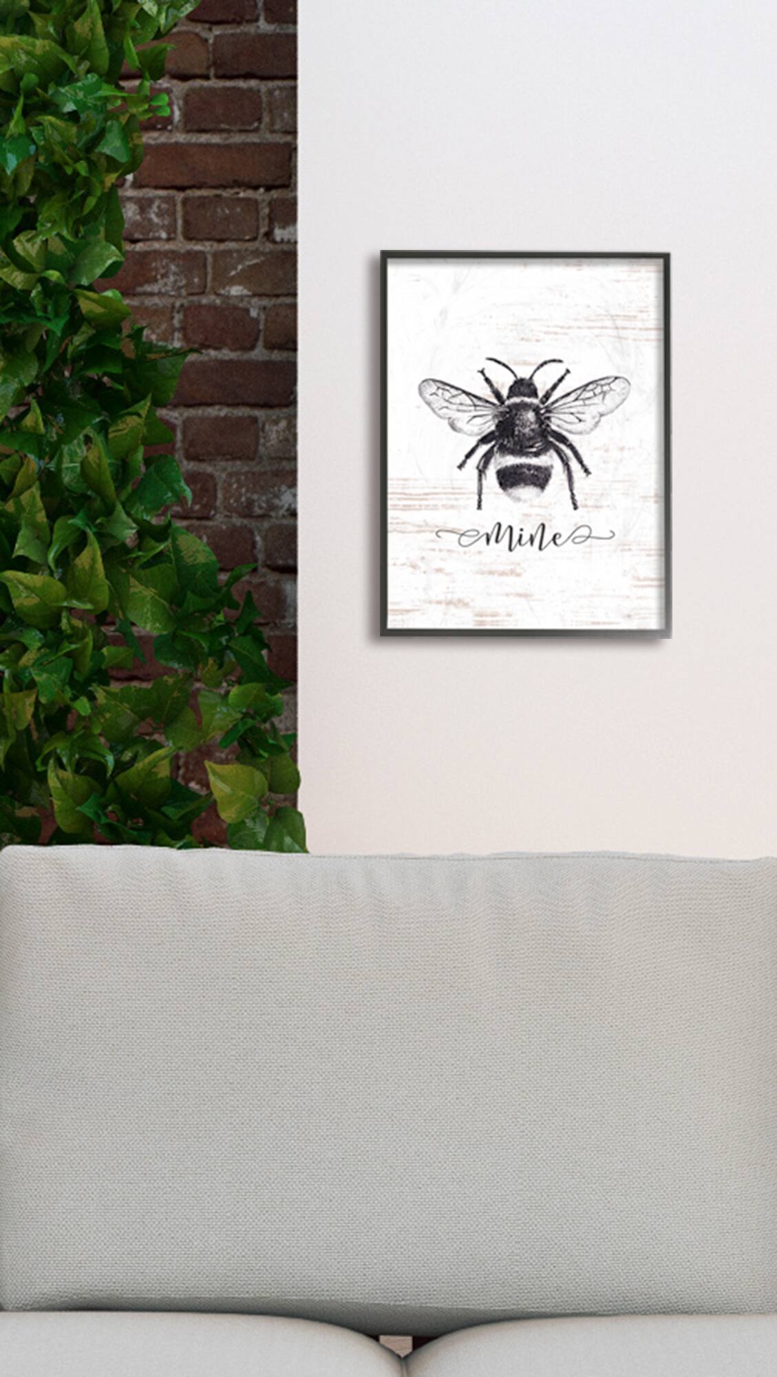 Stupell Industries Bee Mine Wall Art in Black Frame