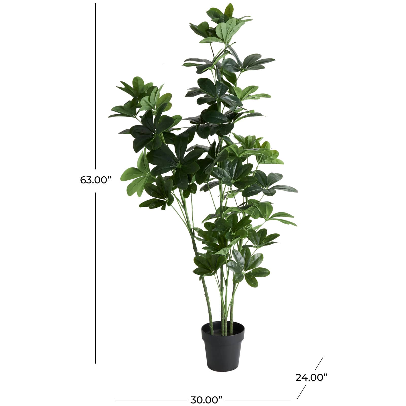 5ft. Potted Green Faux Foliage Artificial Money Tree