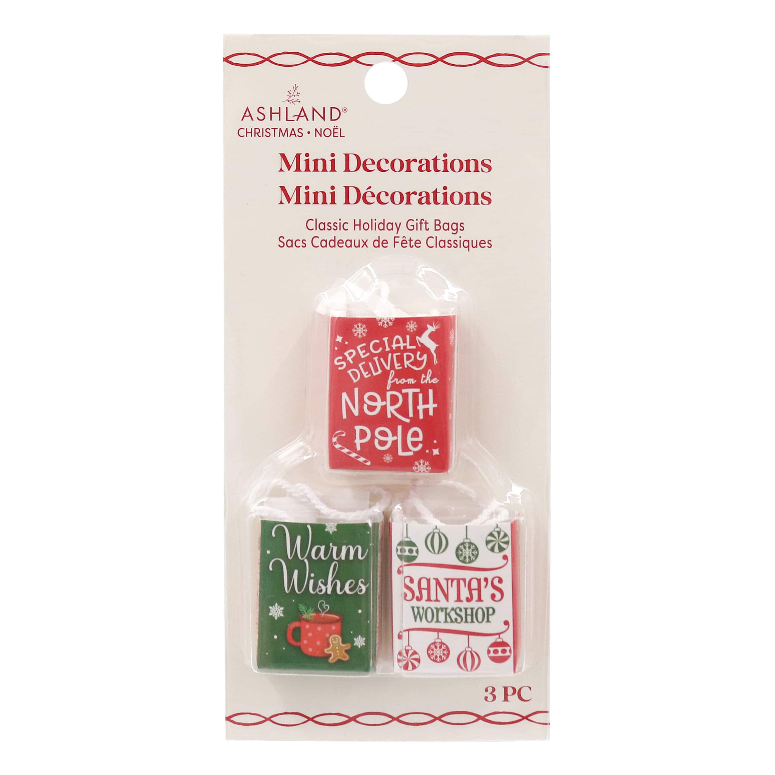Mini Classic Holiday Gift Bag Decorations by Ashland®