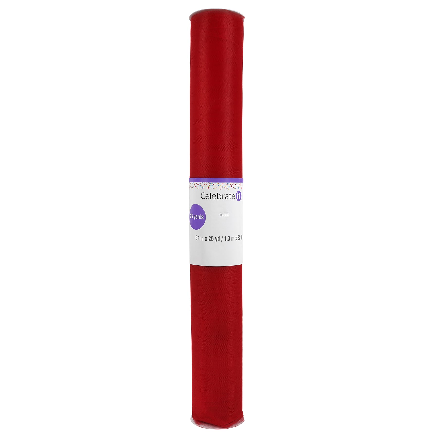 54&#x22; x 25yd. Red Tulle Spool by Celebrate It&#x2122;