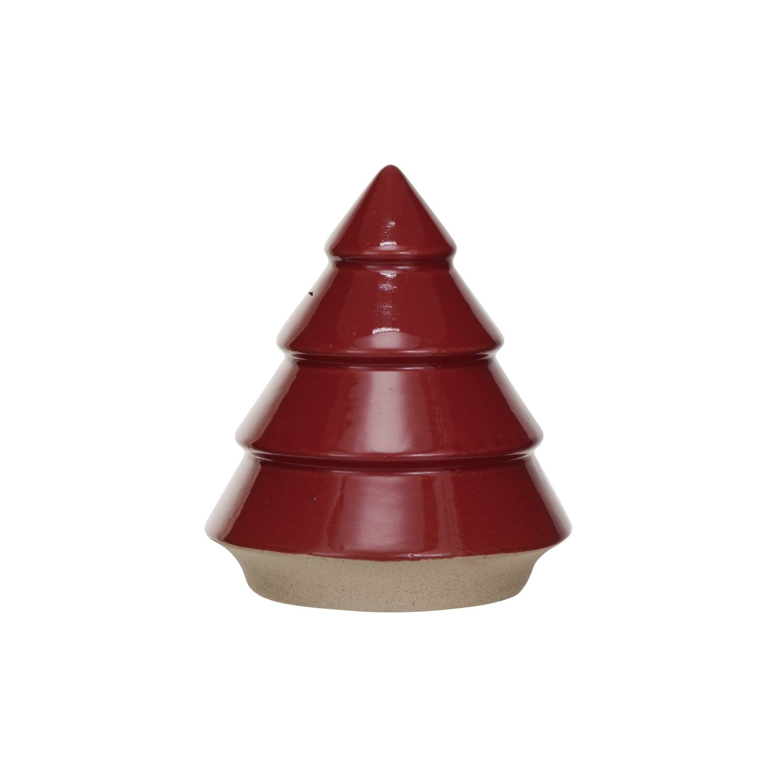 Hello Honey® 5" Red Decorative Unglazed Stoneware Tree