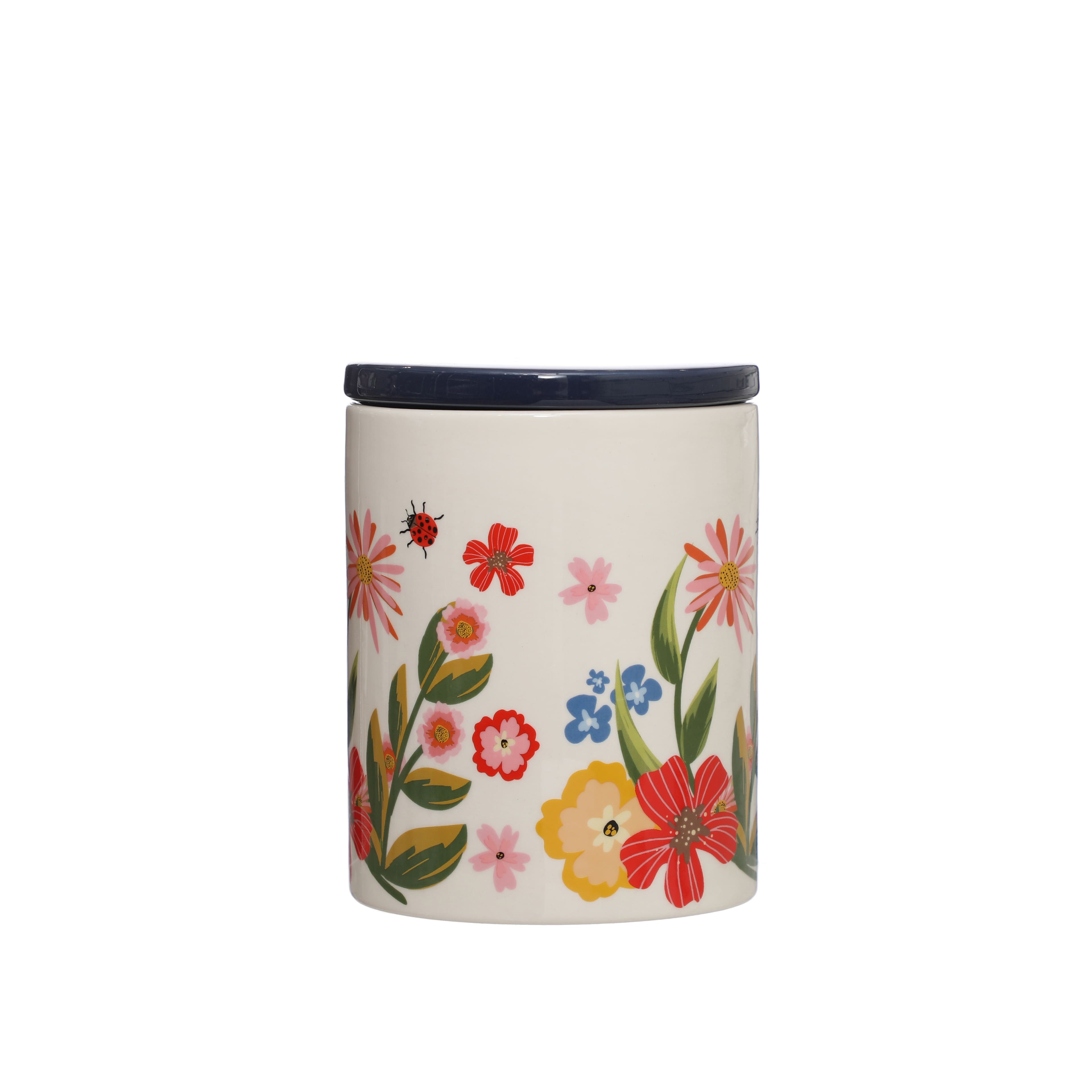 6.5&#x22; Floral Ceramic Container with Lid by Ashland&#xAE;