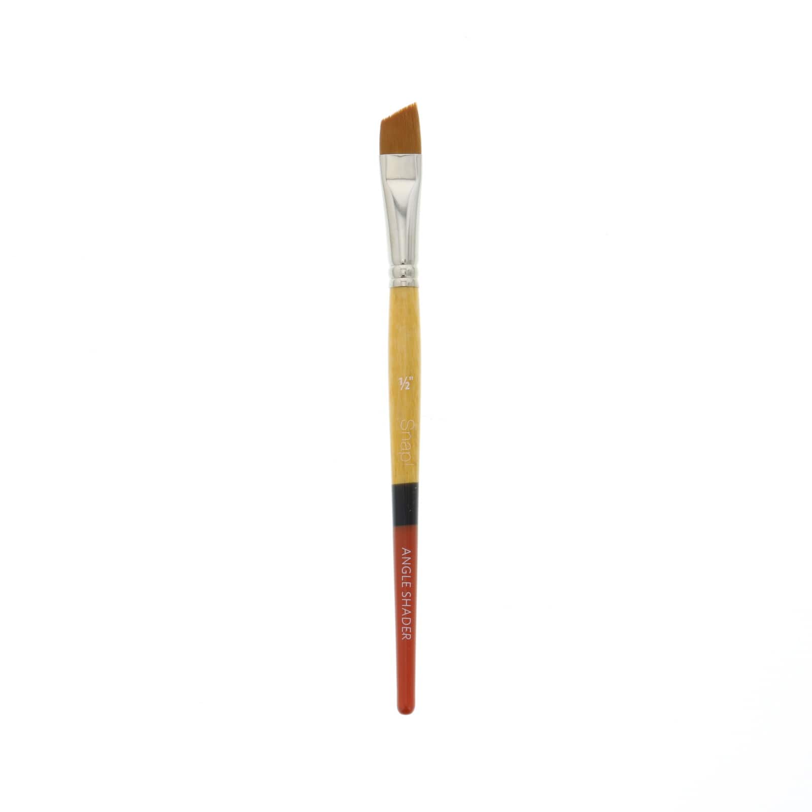 Princeton&#x2122; Snap!&#x2122; Series 9650 Gold Taklon Short Handle Angle Shader Brush