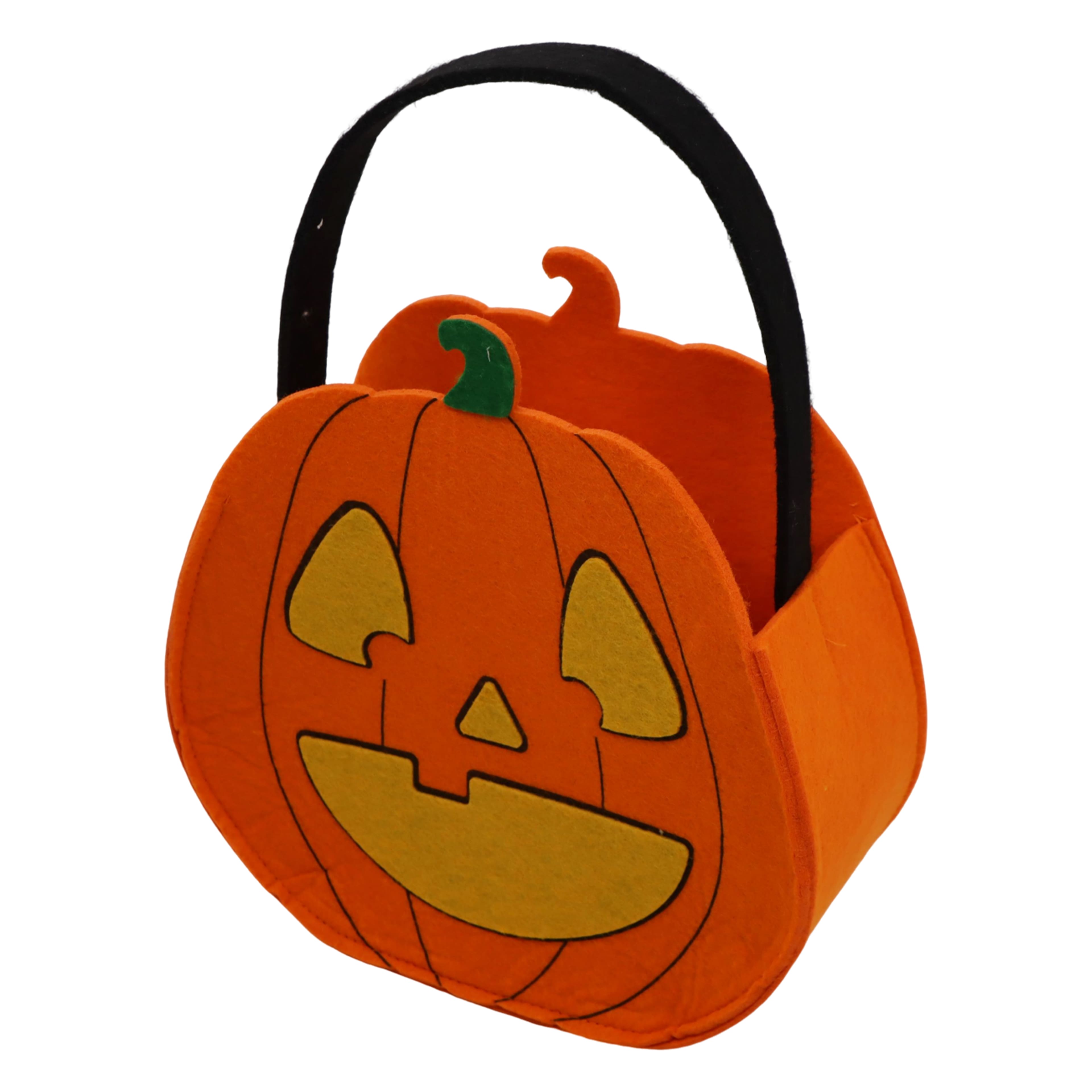 7.75&#x22; Jack-O&#x27;-Lantern Felt Basket by Creatology&#x2122;
