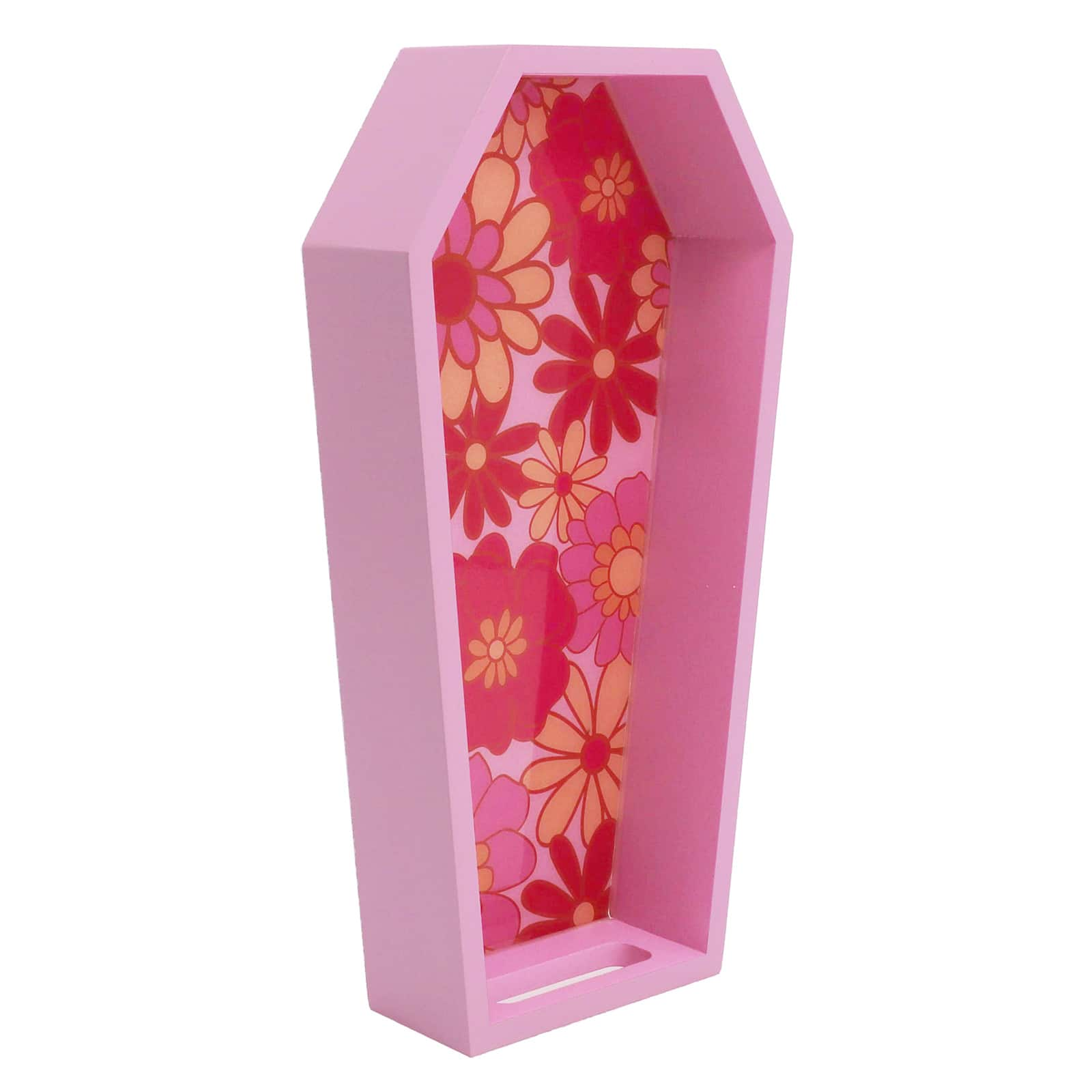 13&#x22; Pink Floral Coffin Shaped Tray by Ashland&#xAE;