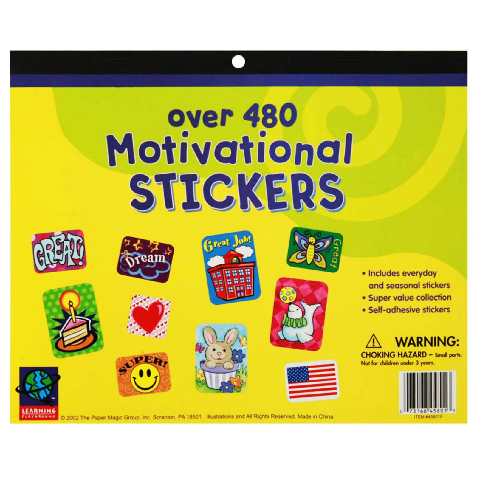 Eureka&#xAE; Jumbo Motivational Sticker Book, 3 Packs of 480ct.