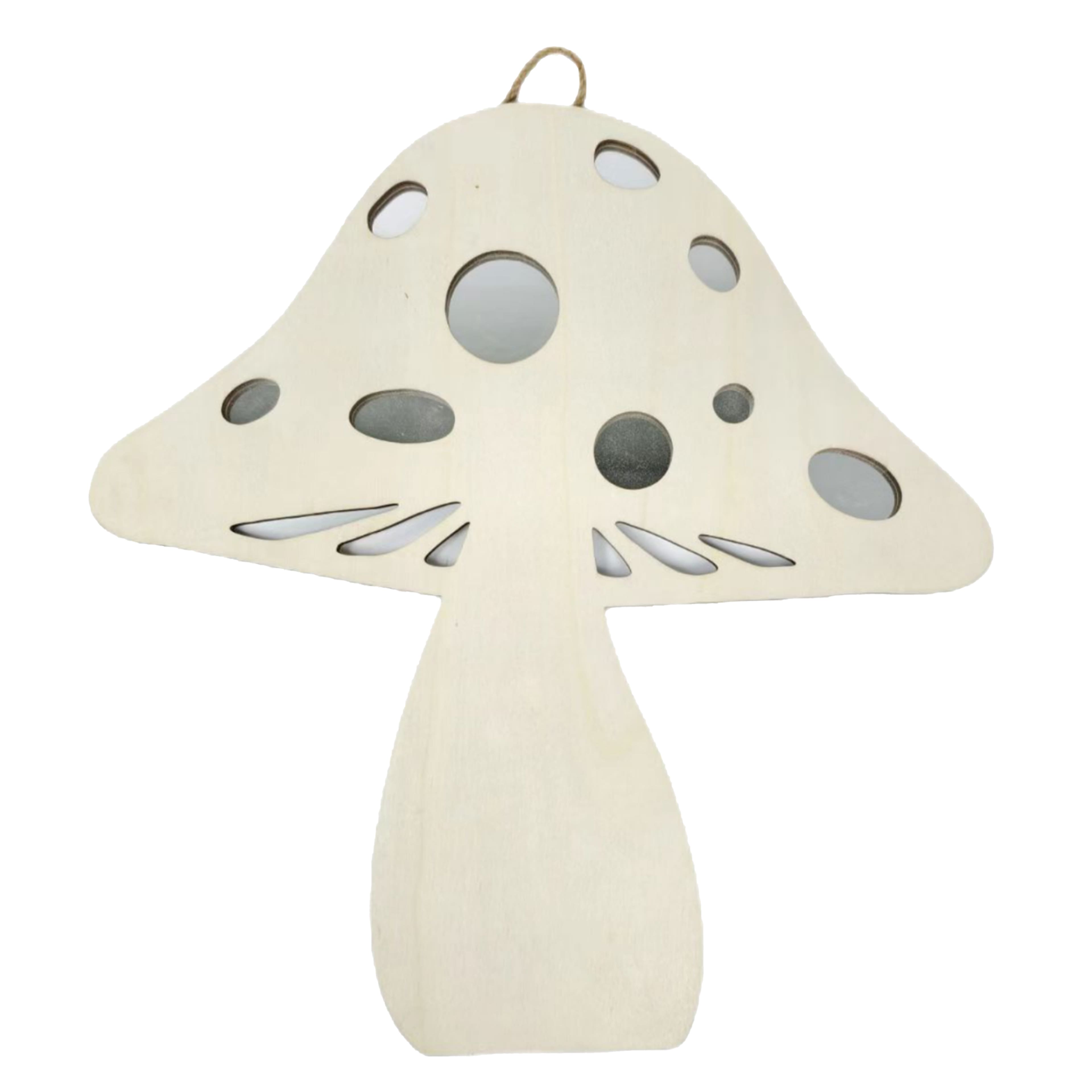 14" Mushroom Plaque DIY Wood & Mirror Décor by Make Market®