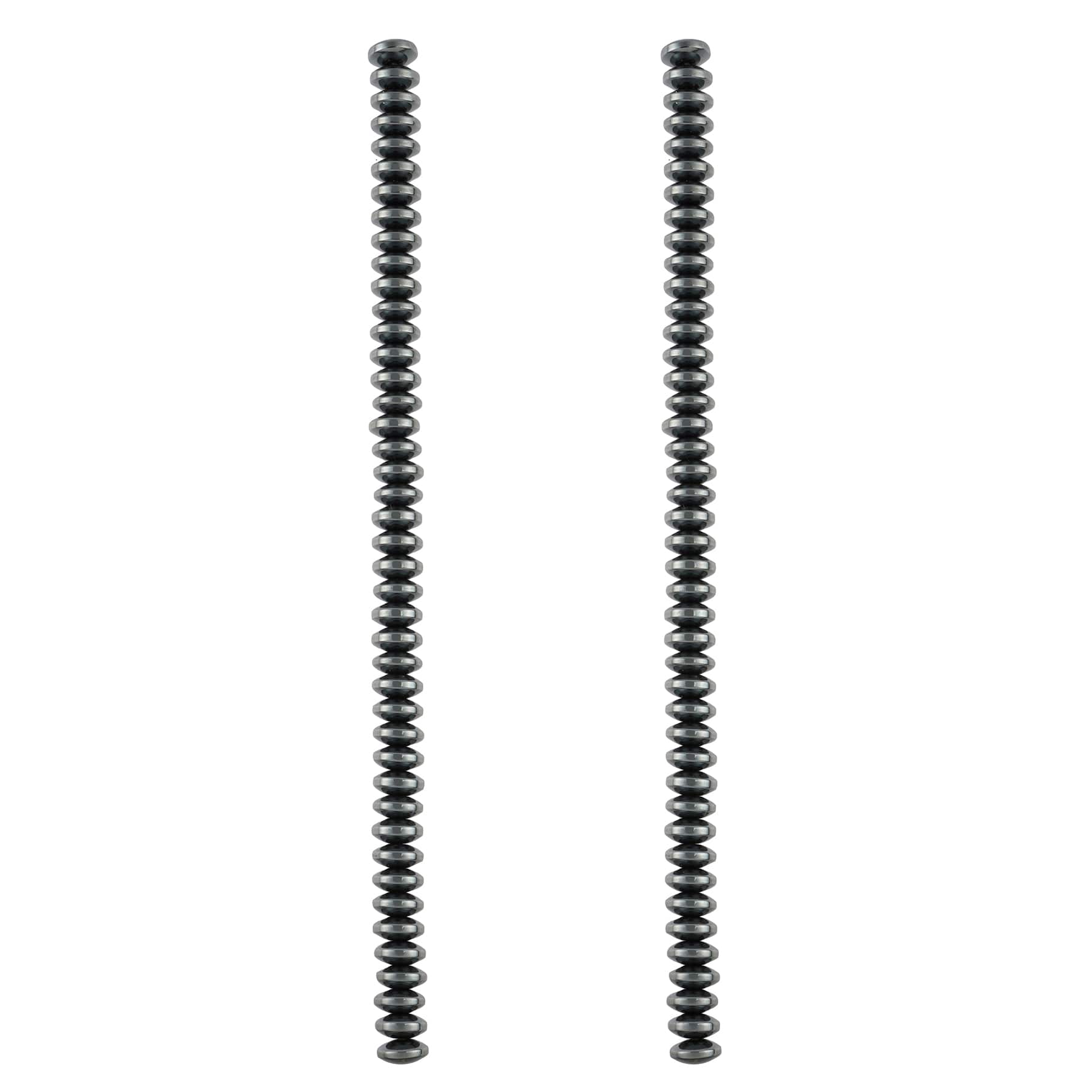 Black Hematite Rondelle Beads, 6mm by Bead Landing&#x2122;