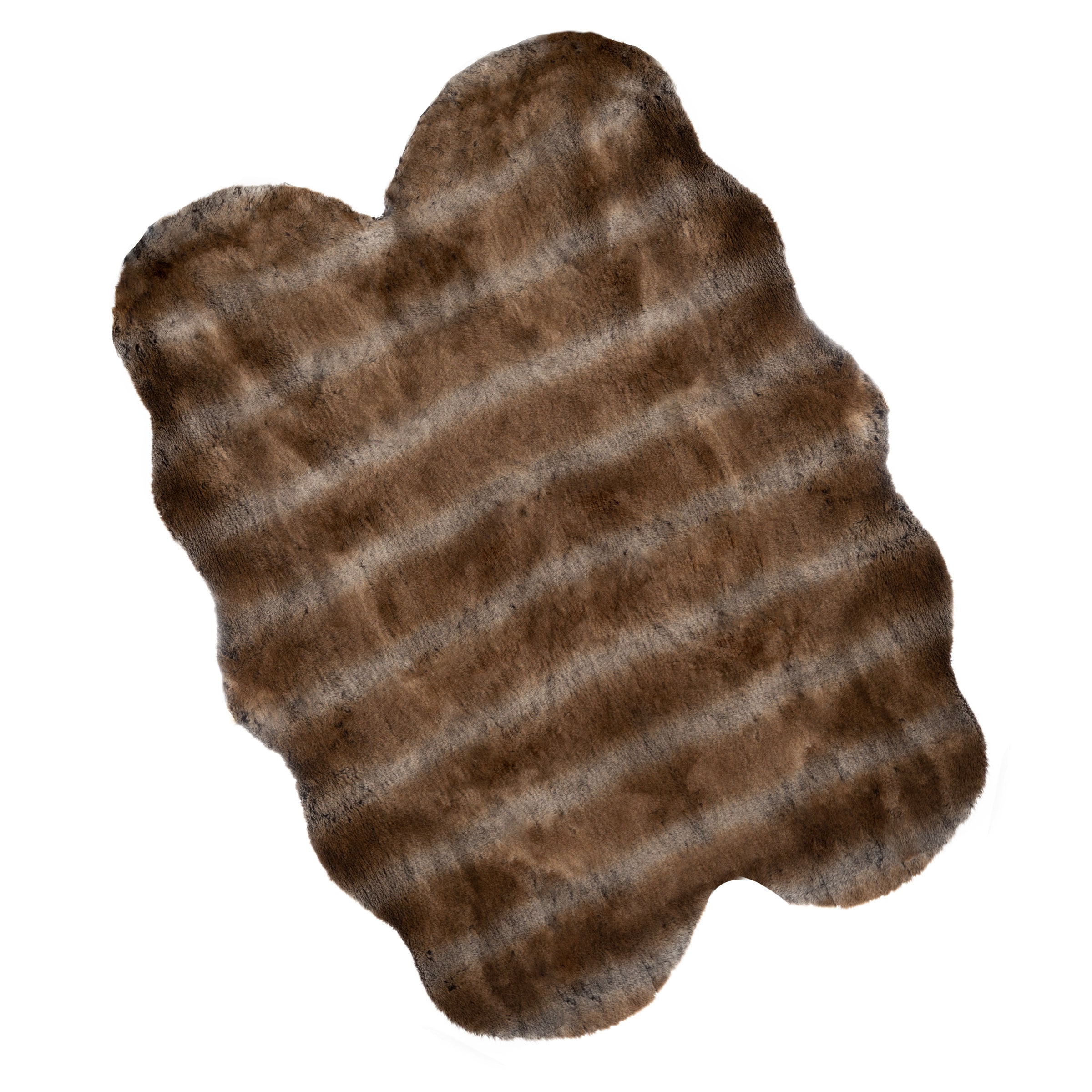 Hastings Home Brown Faux Sheepskin Fur Rug, 4ft. x 5ft.