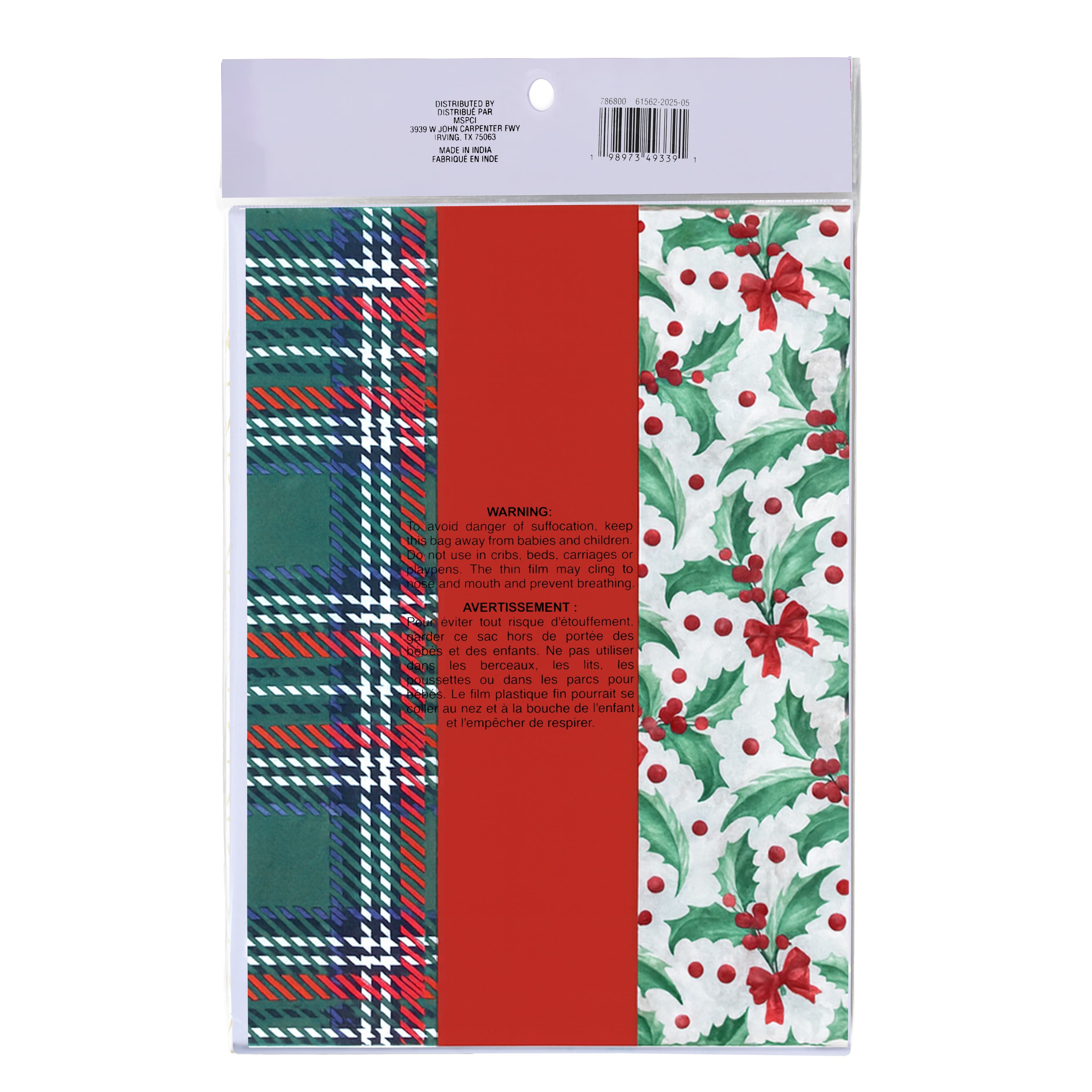 Holly Jolly Plaid Tissue Paper, 36ct. by Celebrate It™