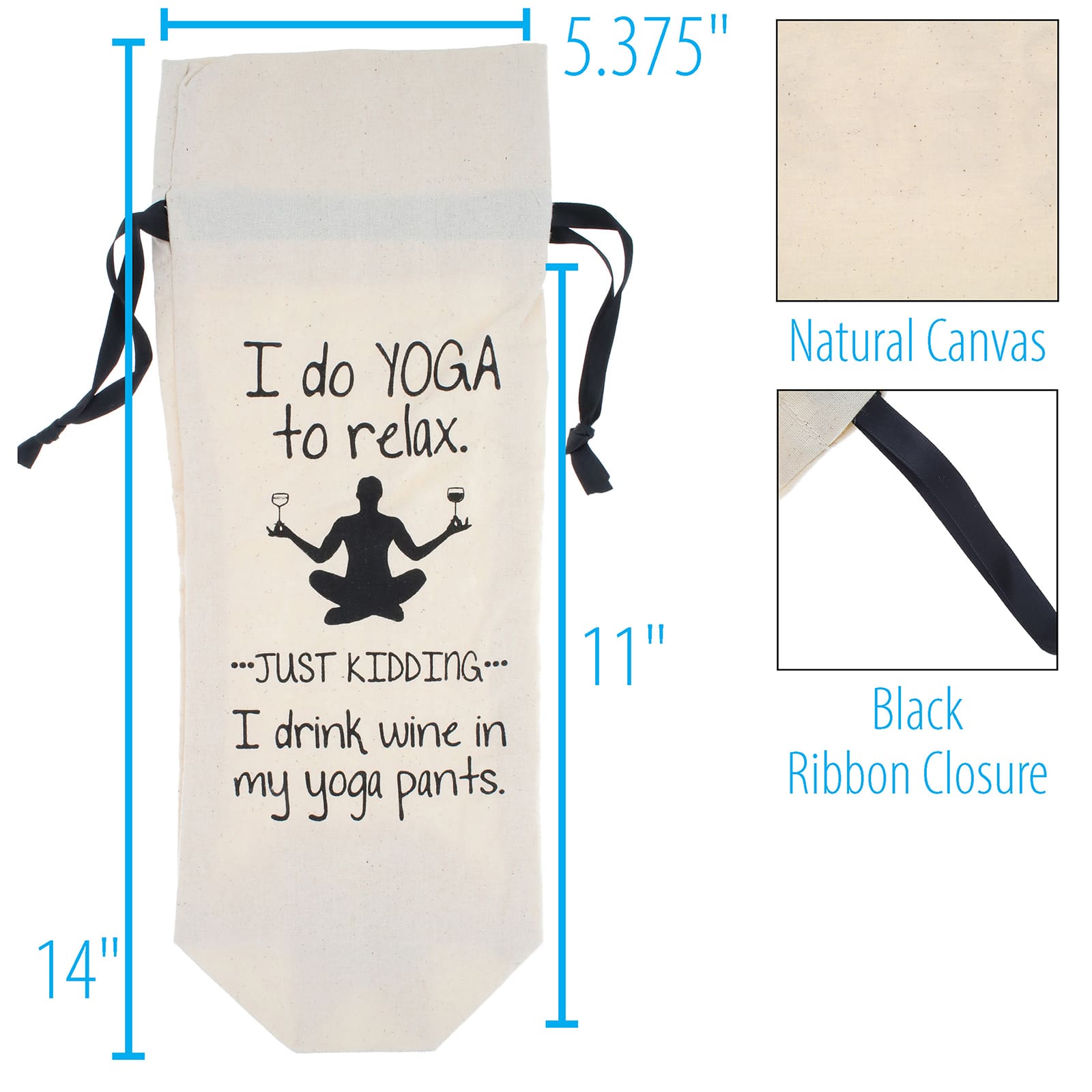 Personality Case&#x2122; Yoga Pants Canvas Wine Bag