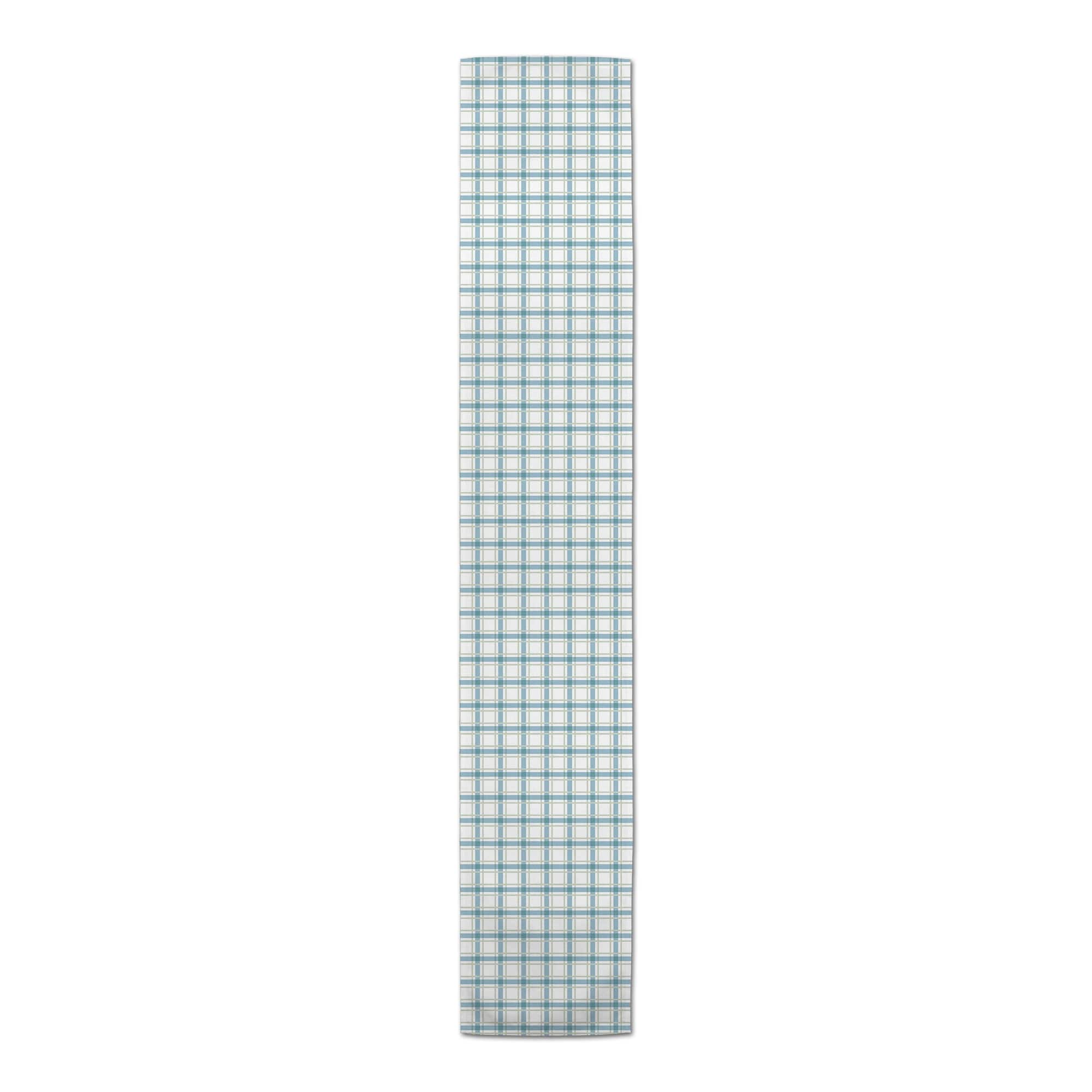 90" Blue Harvest Stripes Outdoor Table Runner