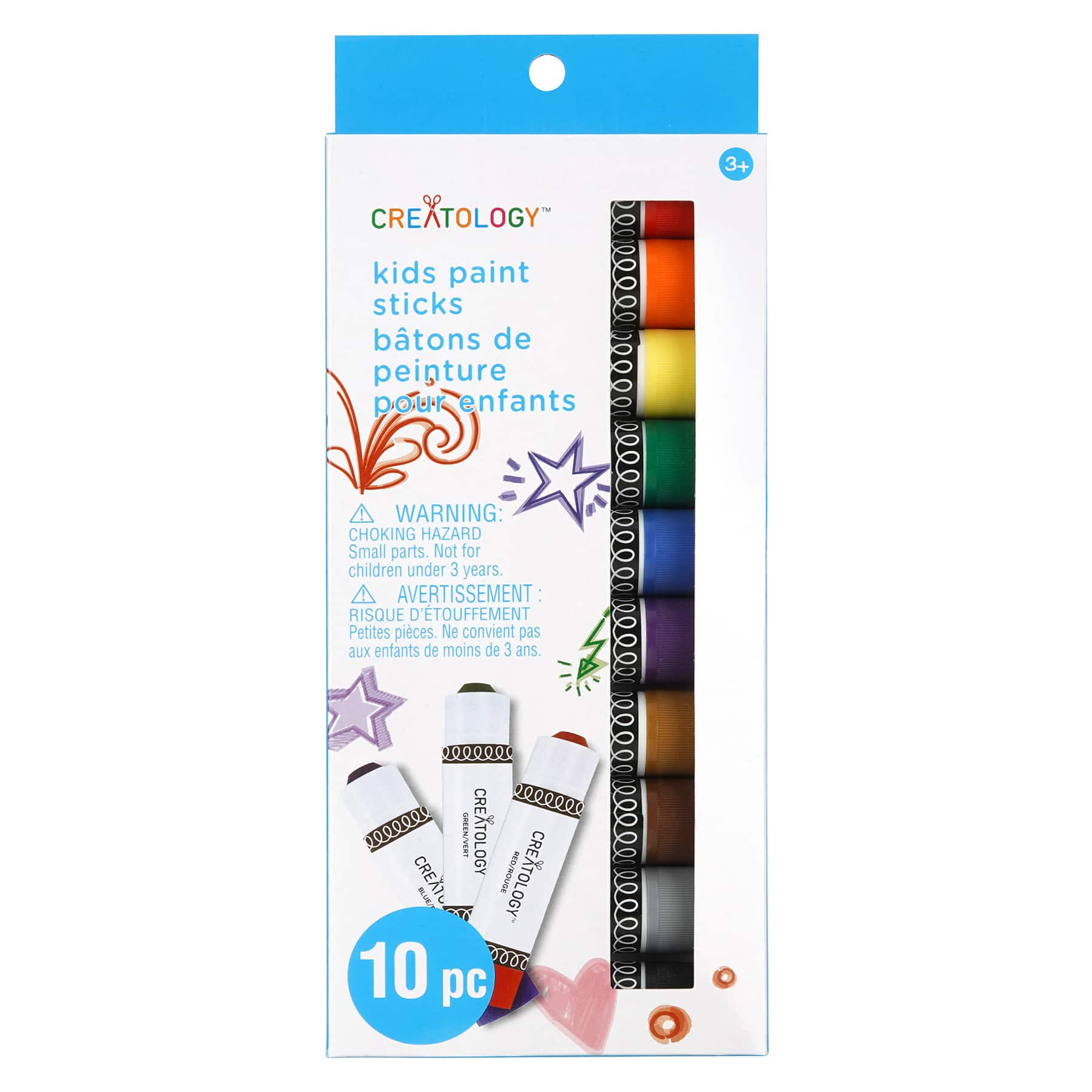 12 Packs: 10 ct. (120 total) Primary Kid's Paint Sticks by Creatology™