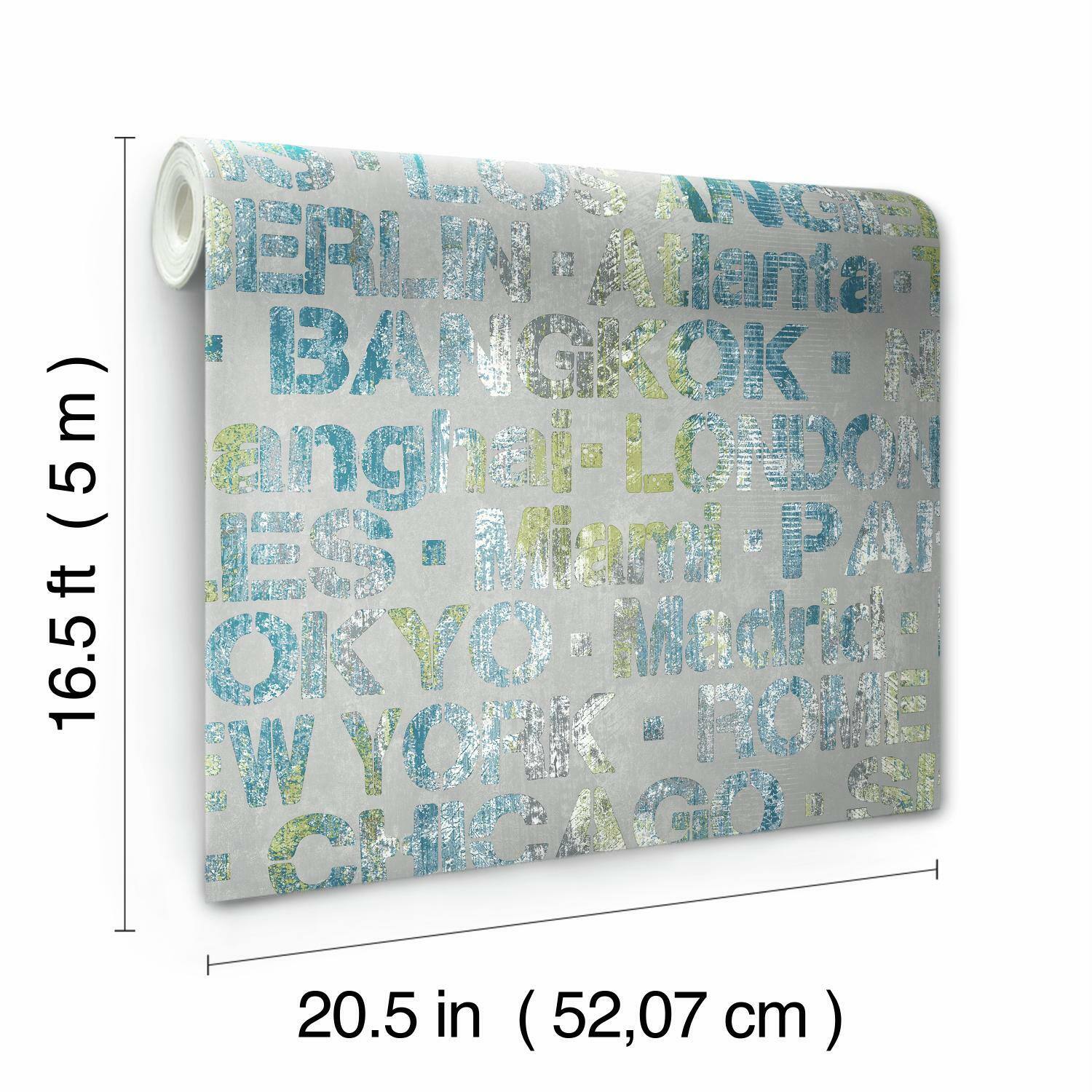 RoomMates Cities Of The World Peel & Stick Wallpaper