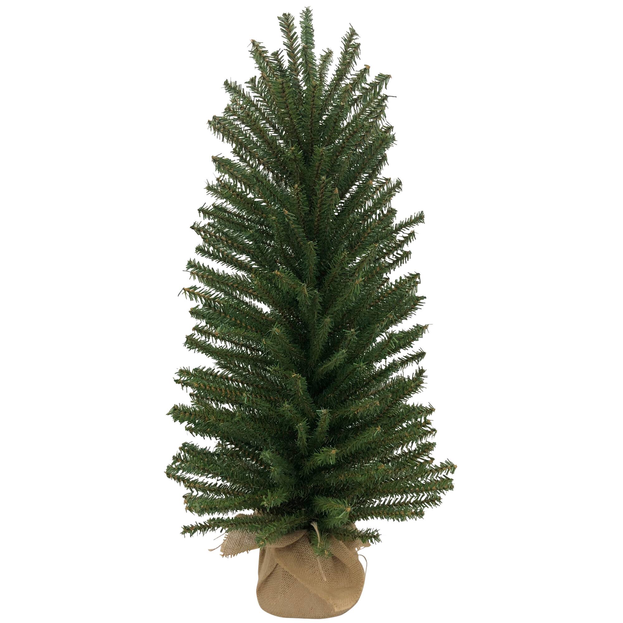 18" Unlit Traditional Scottsdale Mini Pine Artificial Christmas Tree with Burlap Base