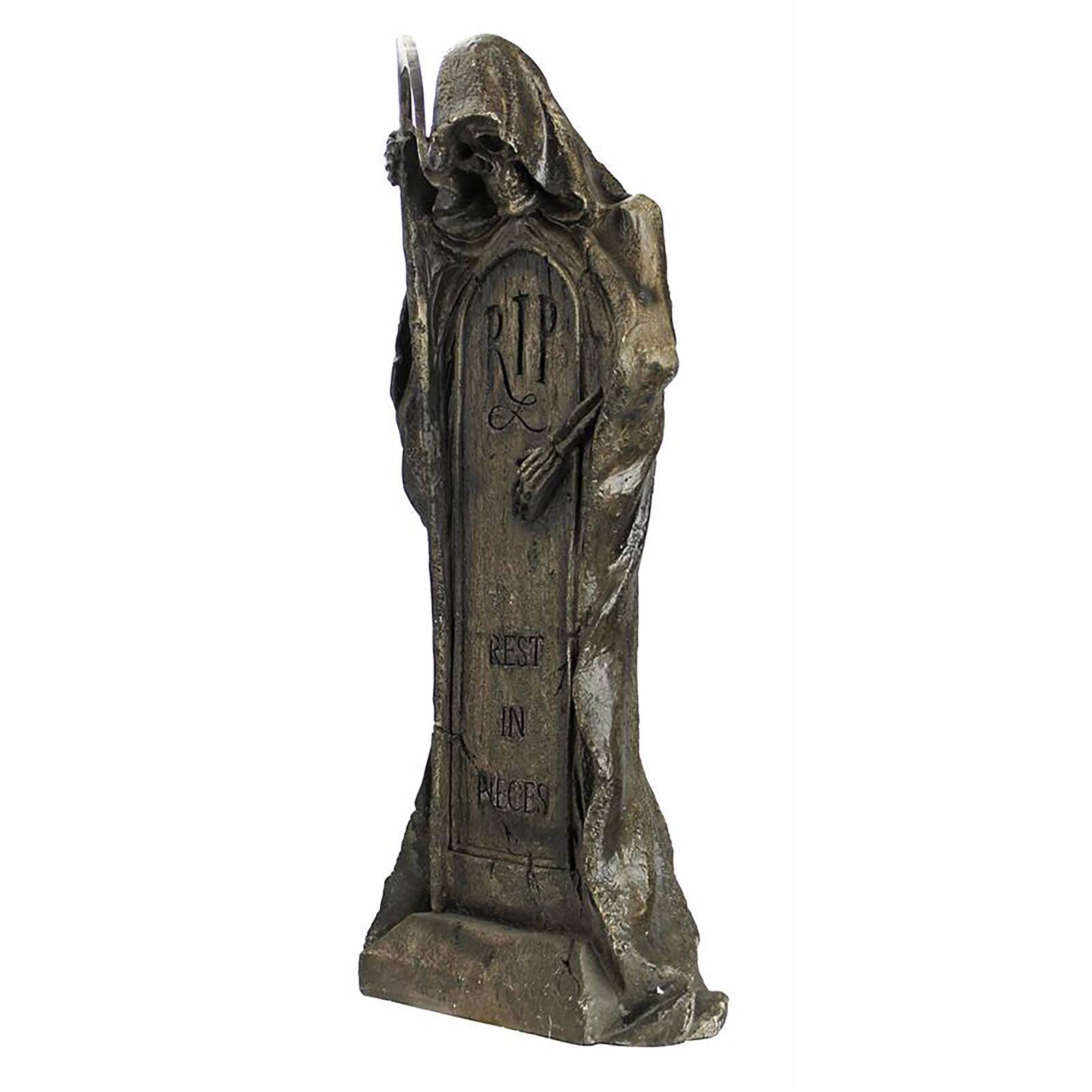 Design Toscano Rest in Pieces Grim Reaper Tombstone Statue