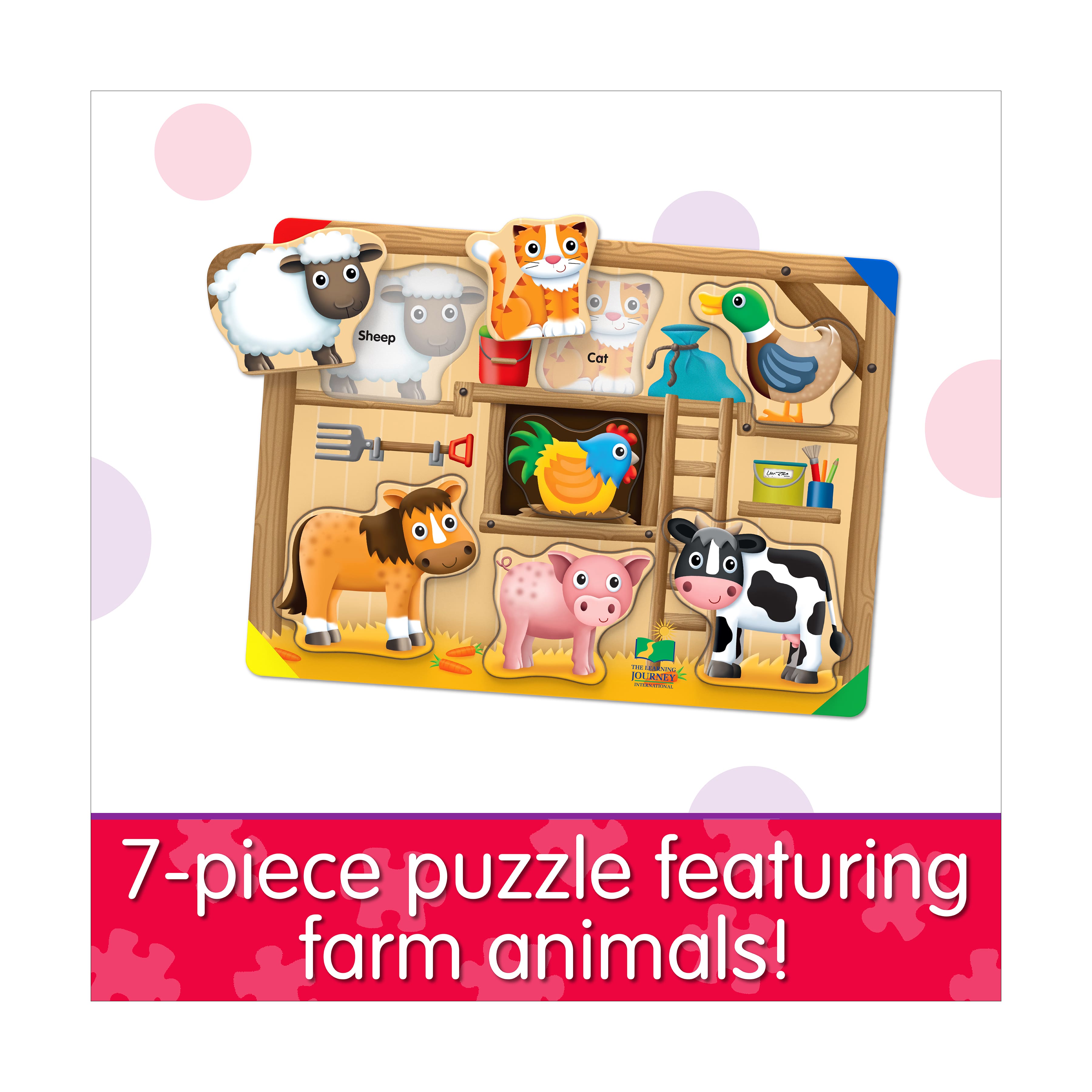 My First Lift &#x26; Learn Puzzle - On the Farm: 7 Pcs