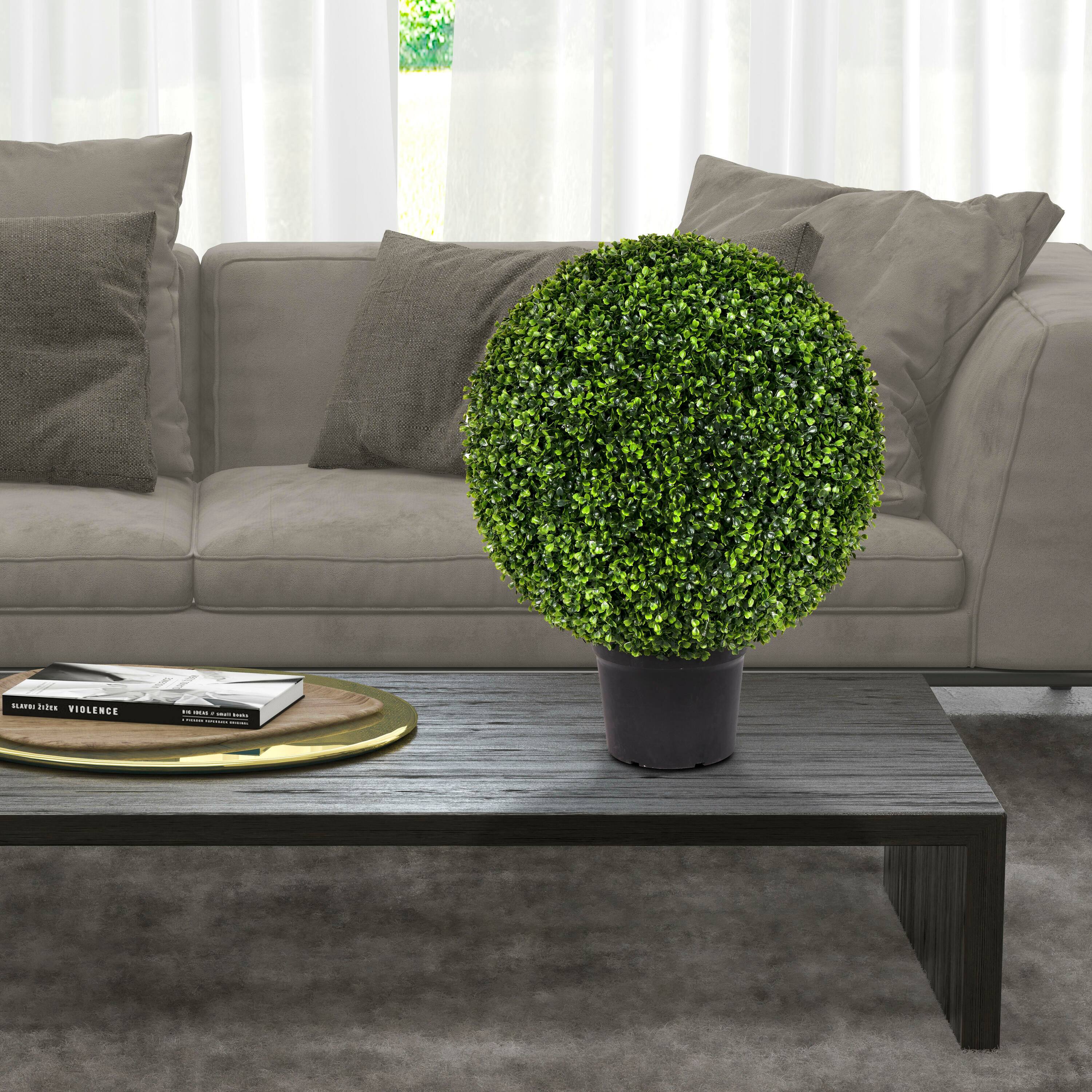 24" Artificial Green Boxwood Ball