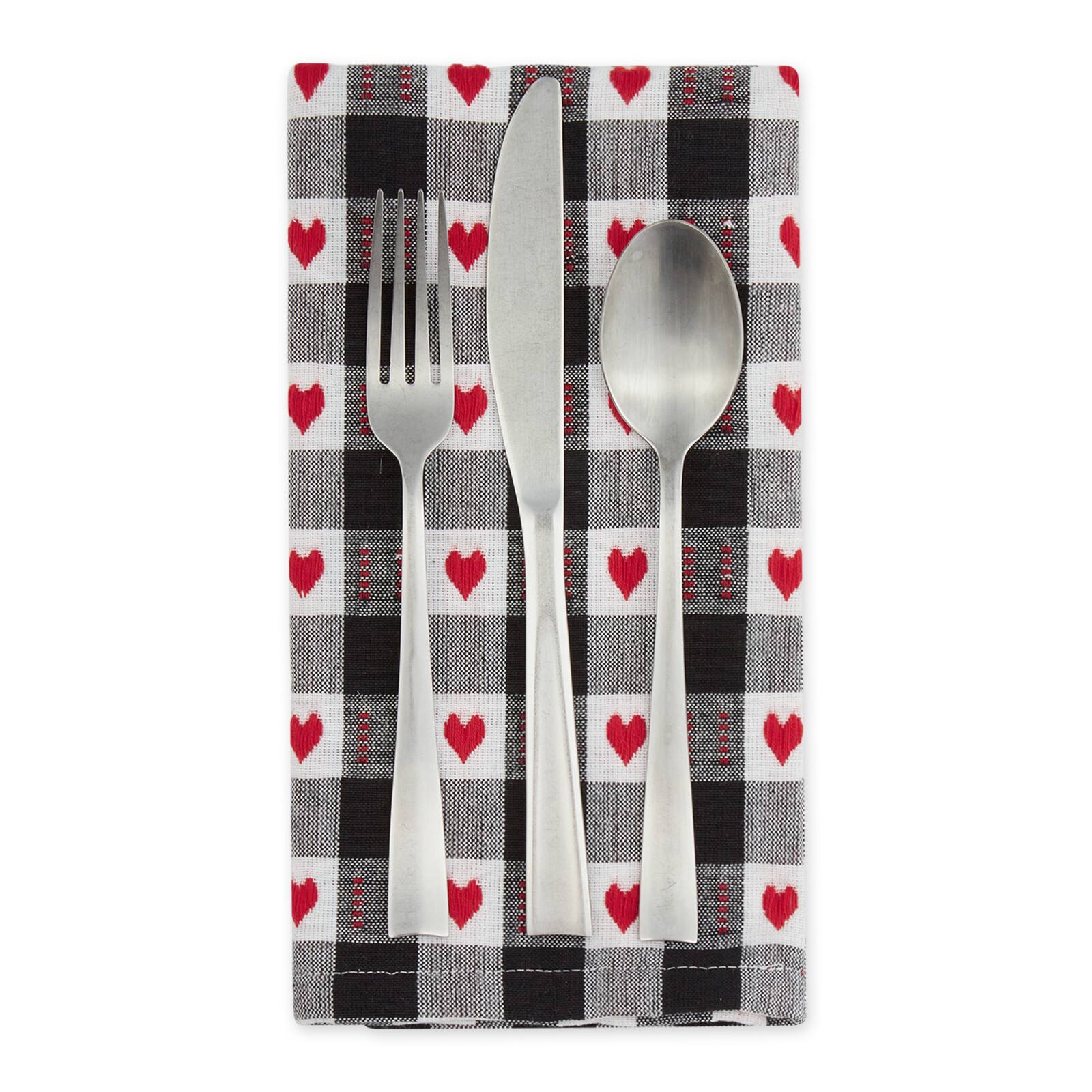 DII® Hearts Dobby Check Napkins, 6ct.