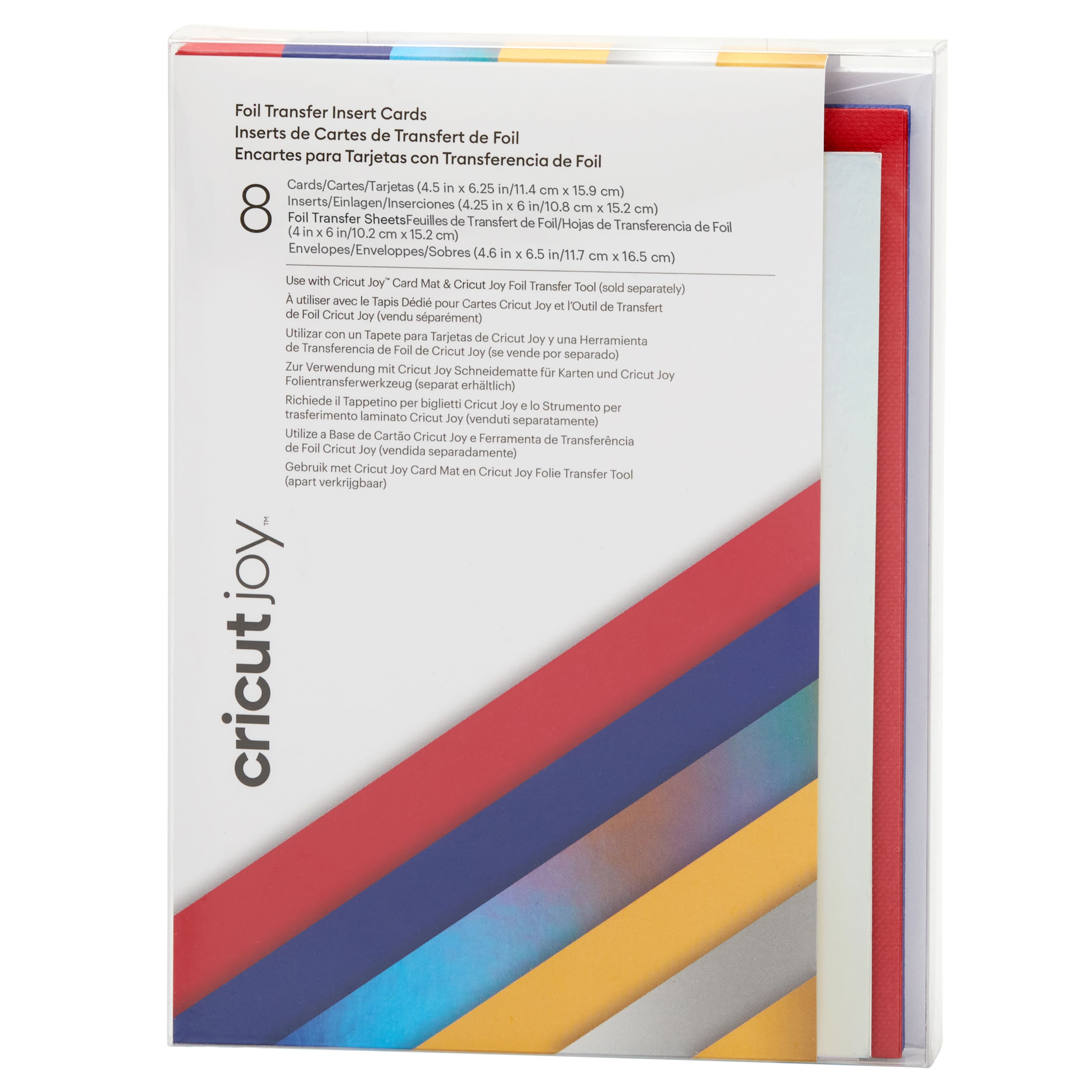 Inserts de carte métallisés A6 de Cricut Joy, collection célébration